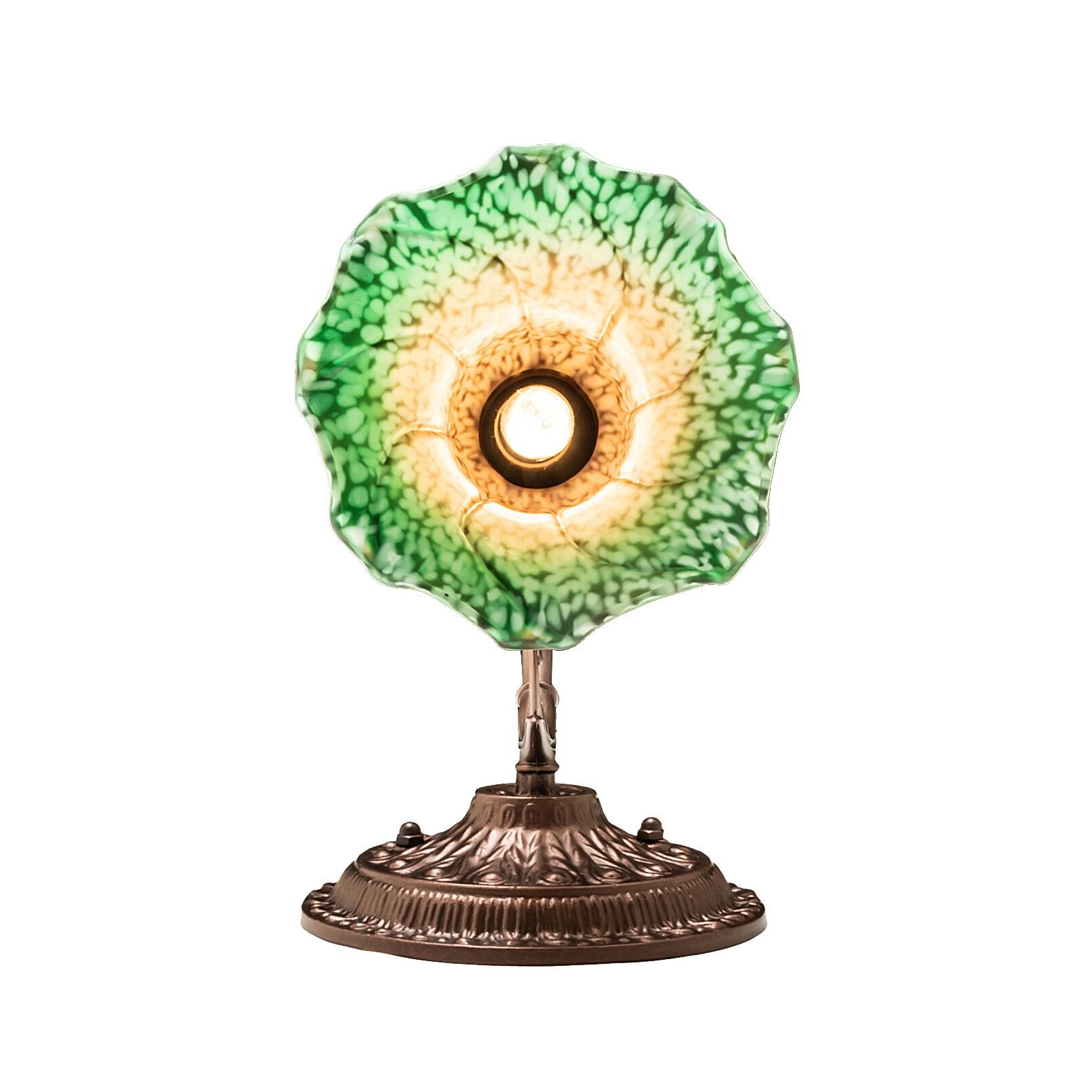 Meyda Lighting Amber and Green Pond Lily 10 Inch Wall Sconce