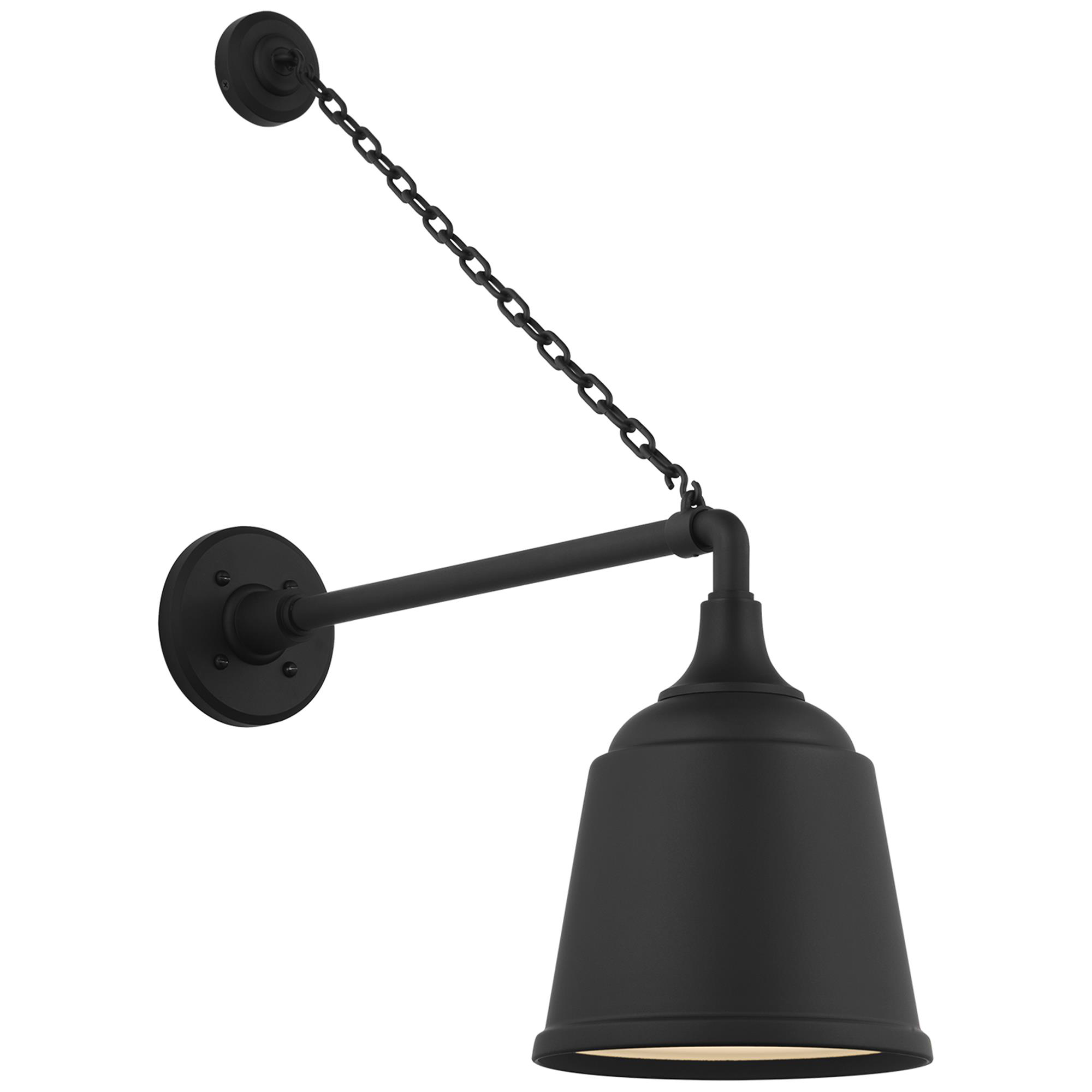 Shown in Matte Black finish and Black shade