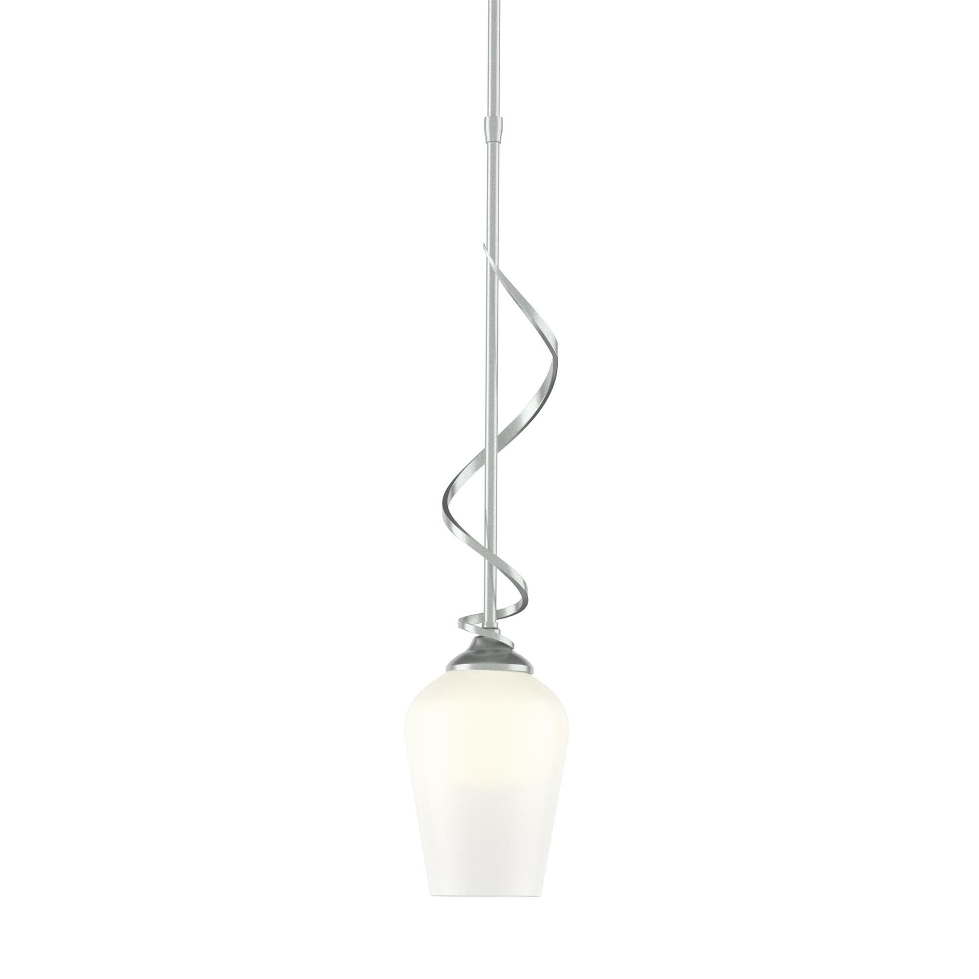 Shown in Vintage Platinum finish and Opal glass