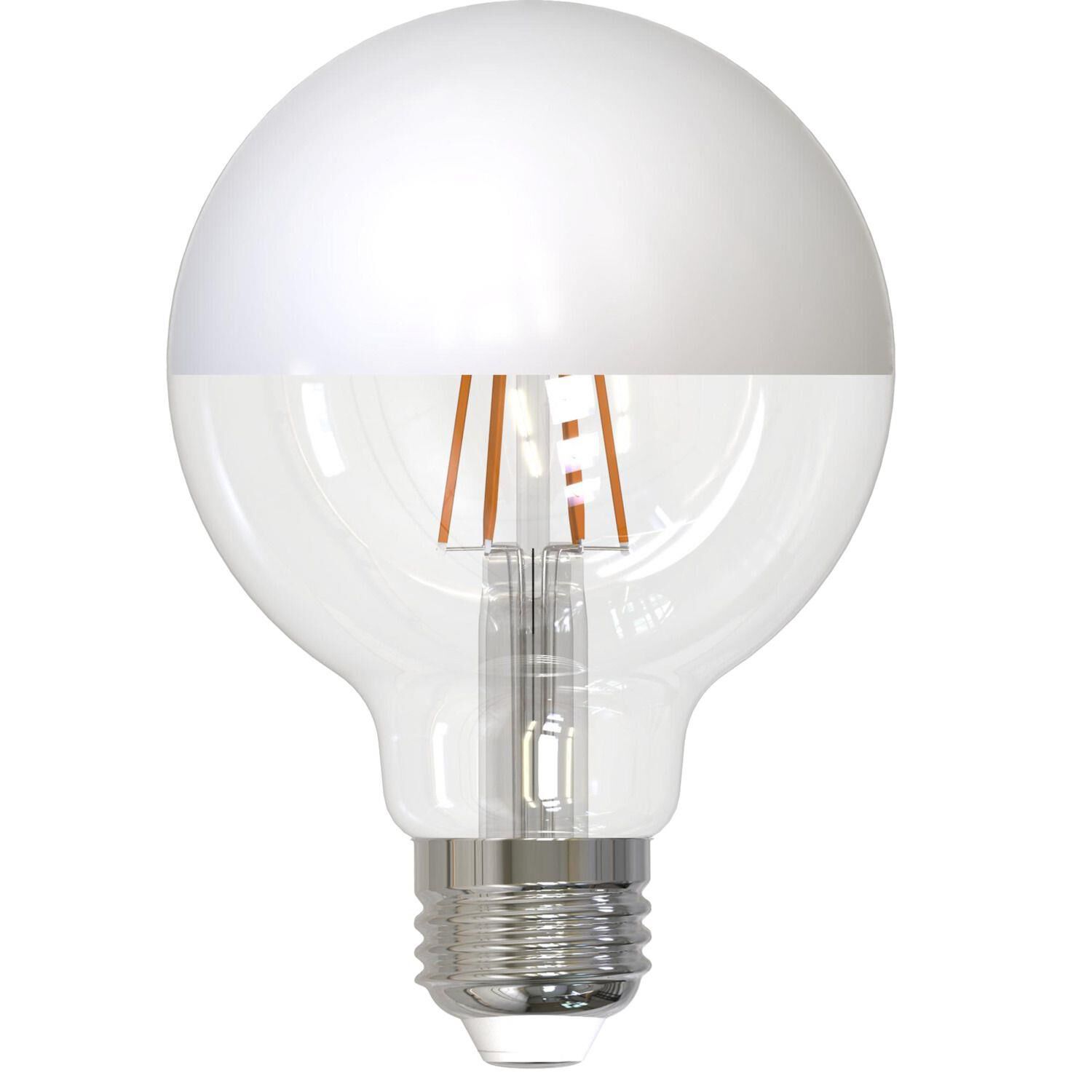 Half White G25 Base E26 2700K LED Light Bulb,