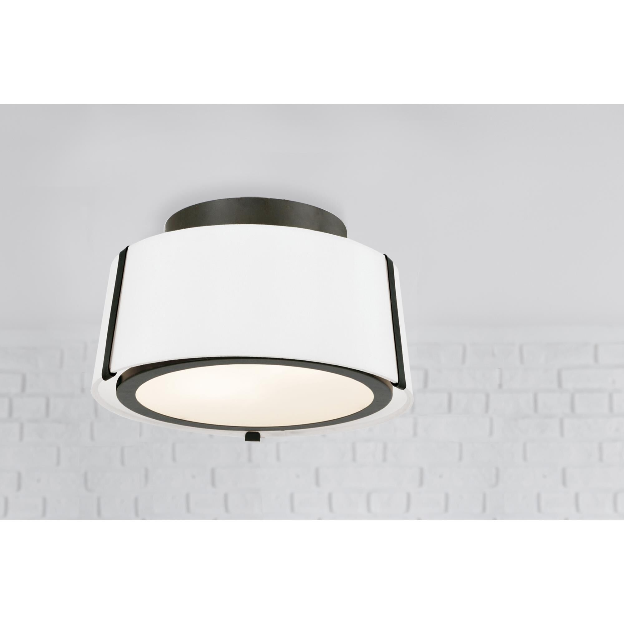 Fulton 12 Inch 2 Light Semi Flush Mount by Crystorama