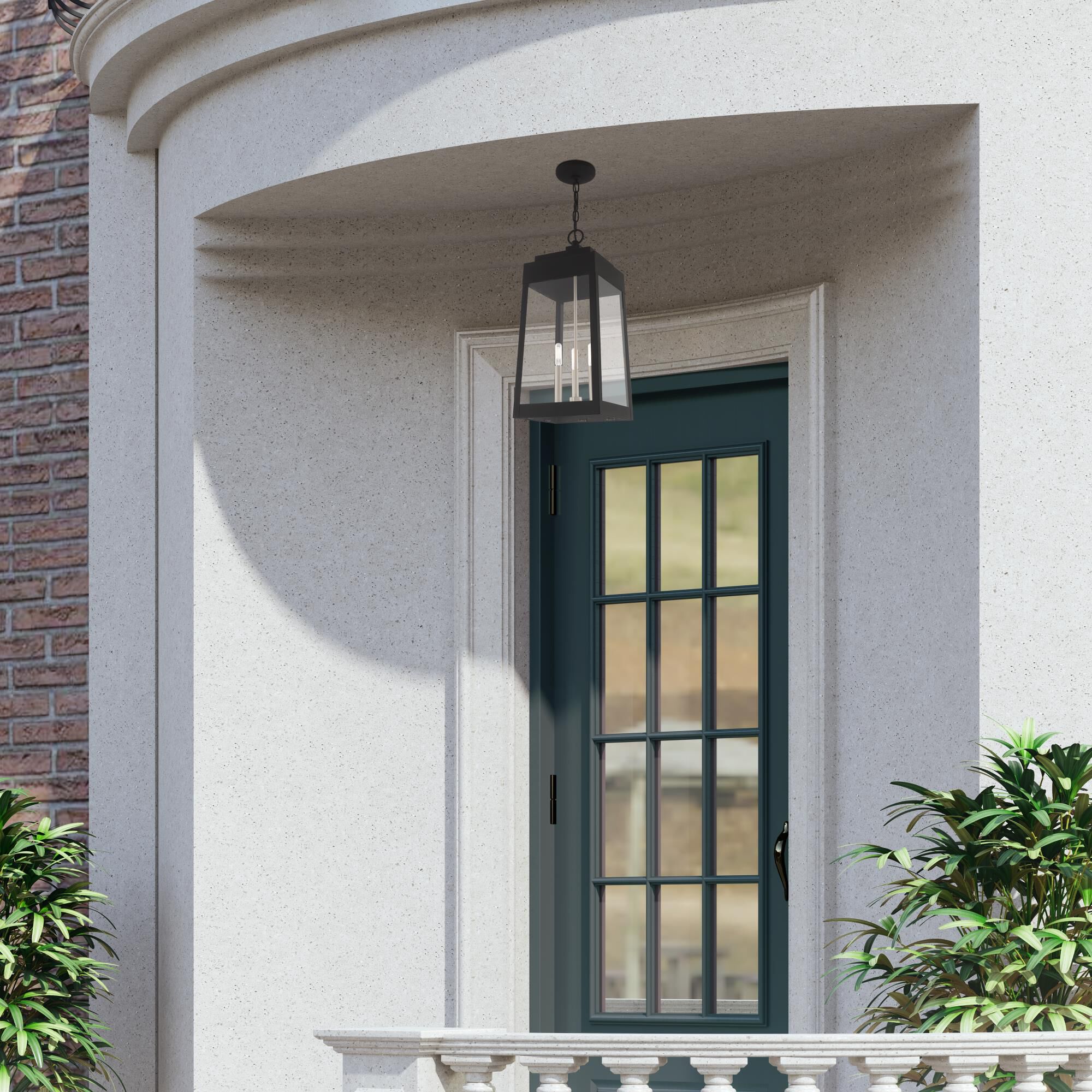 Oslo 24 Inch Tall 3 Light Outdoor Hanging Lantern by Livex Lighting