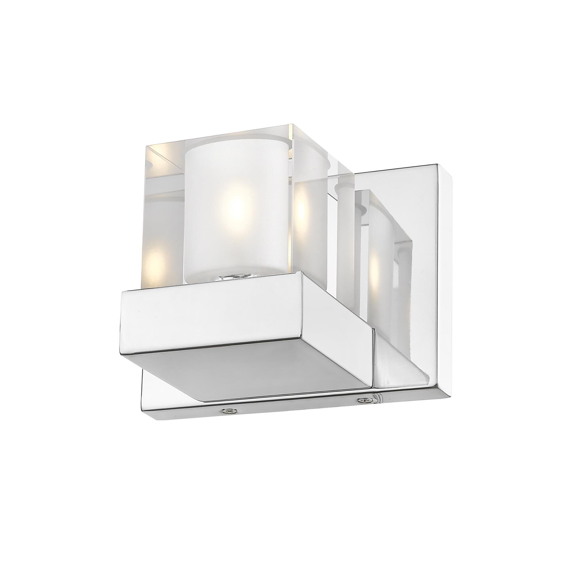 Shown in Chrome finish and Crystal glass and Crystal shade