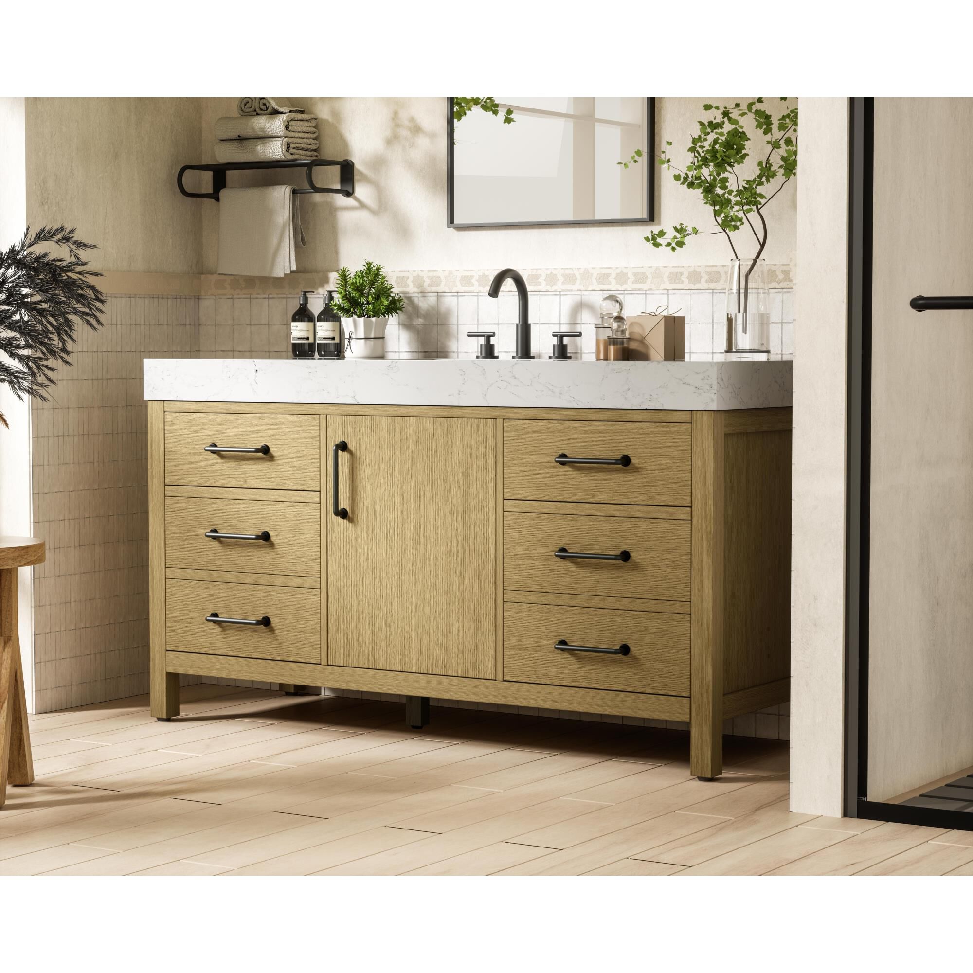 Nathan 60 Inch Bath Vanity by Elegant Dcor