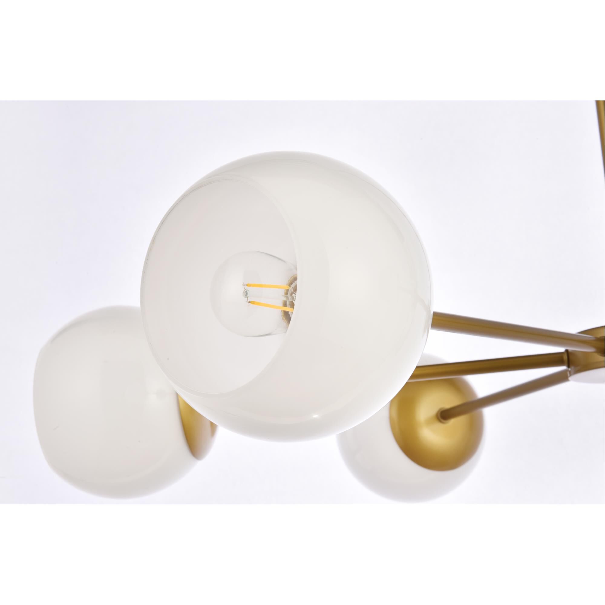 Briggs 36 Inch 6 Light Chandelier by Elegant Lighting