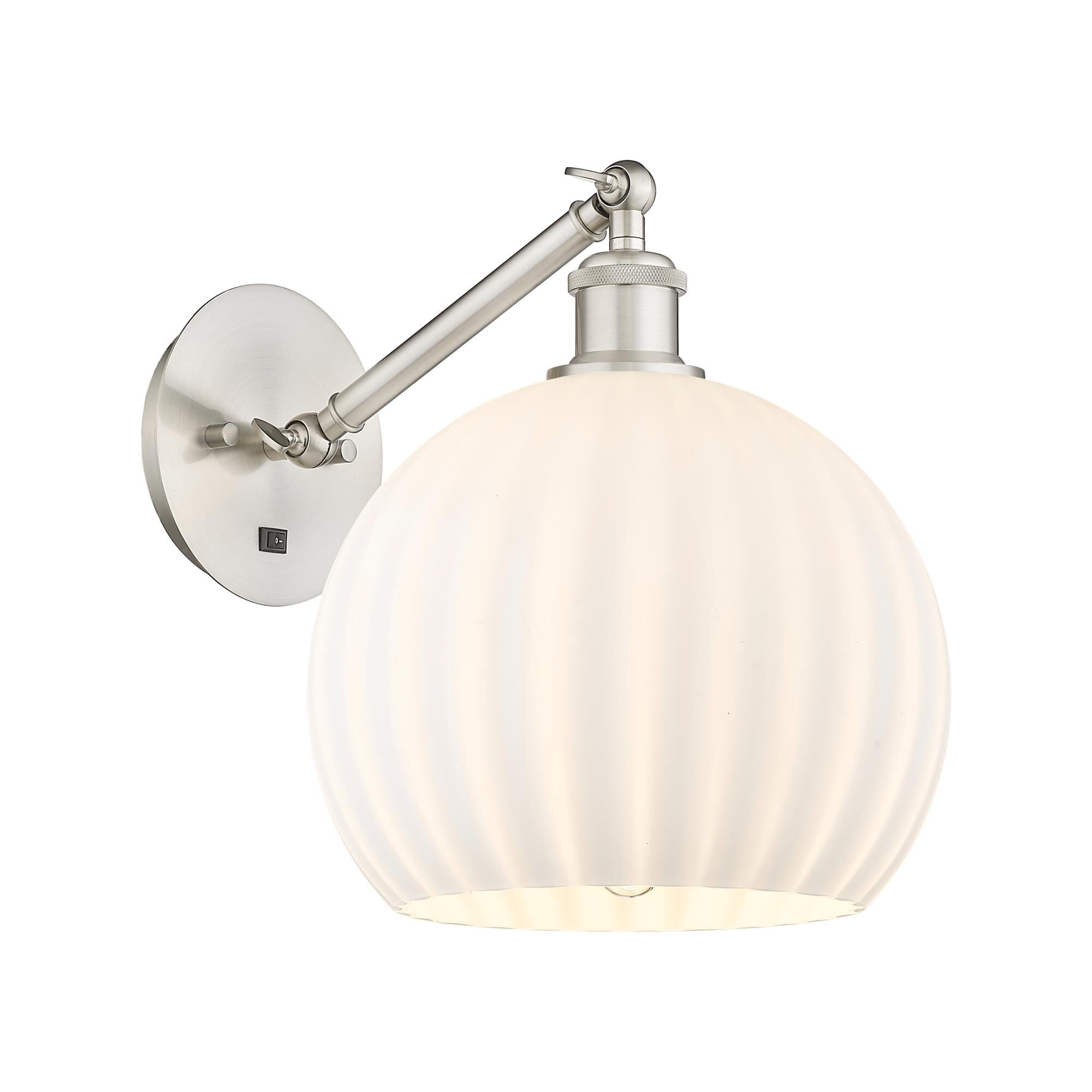 Bruno Marashlian White Venetian 10 Inch Wall Swing Lamp by Innovations Lighting