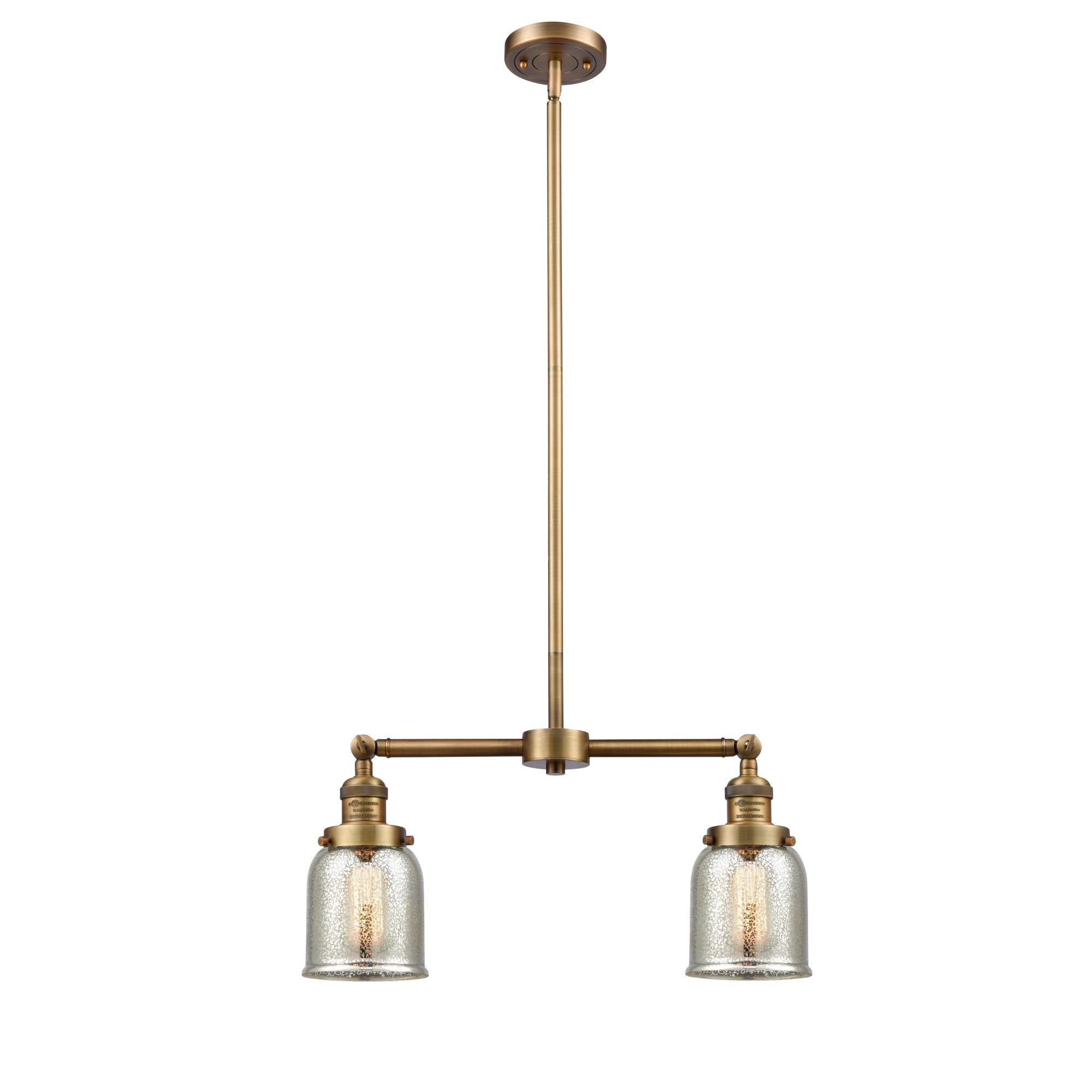 Shown in Brushed Brass finish and Silver Mercury glass