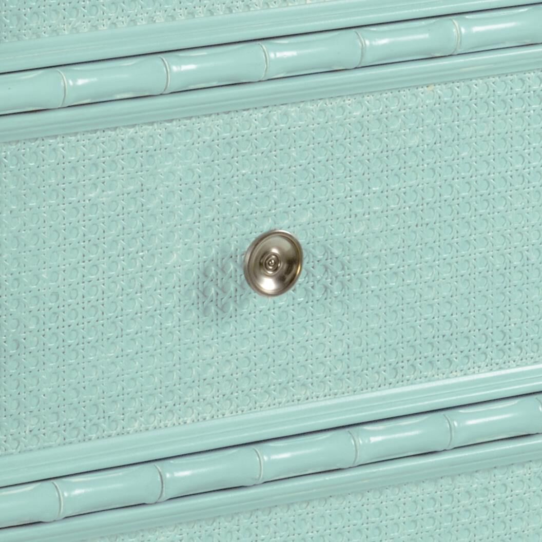 Shown in Blue - White Glaze - Satin Nickel finish