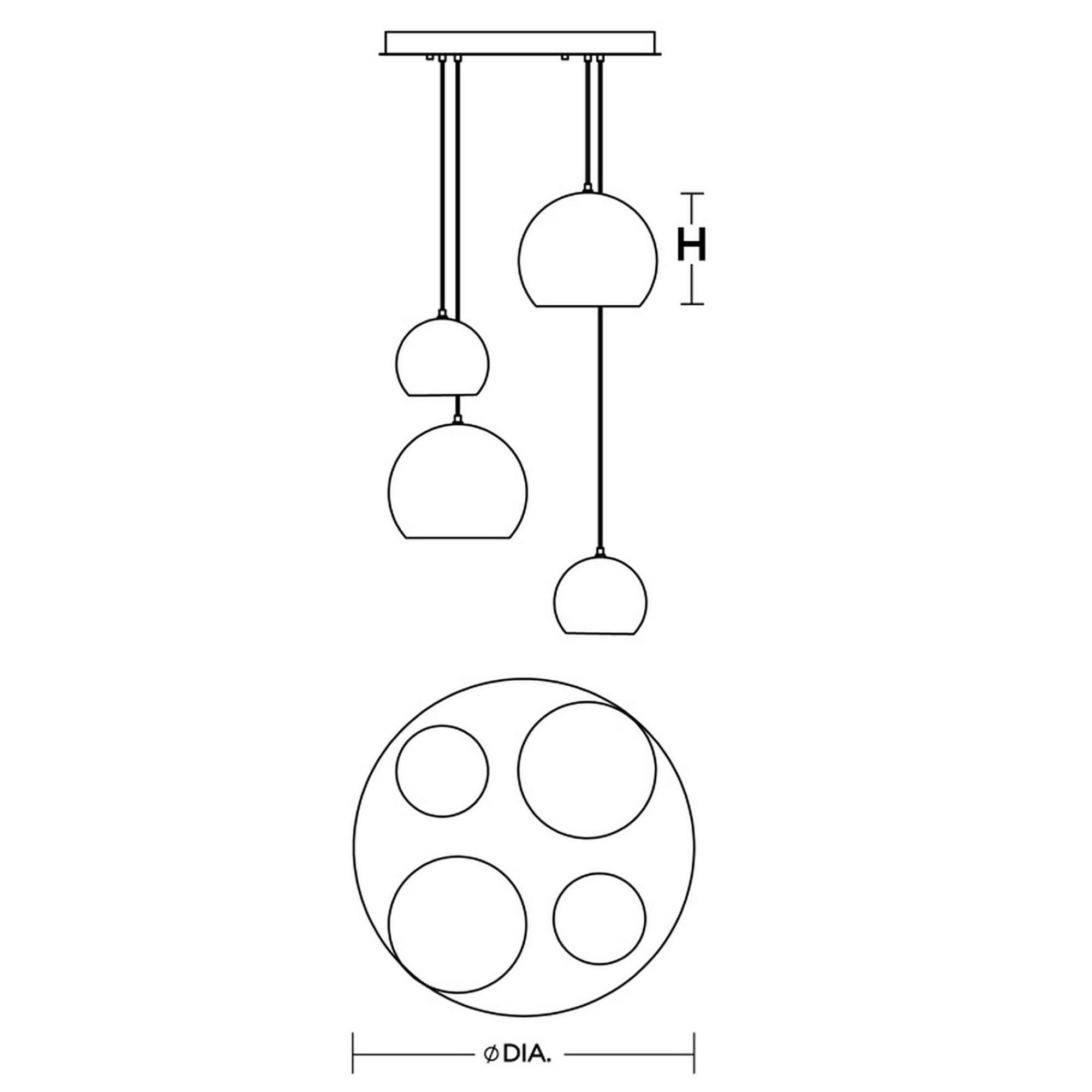 Roxy 48 Inch 5 Light Multi Light Pendant by AFX Lighting