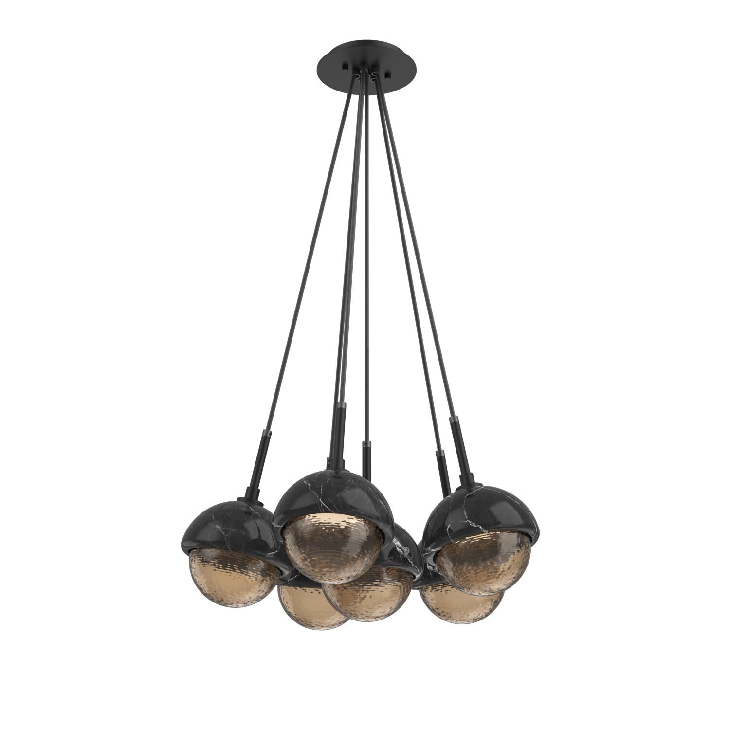 Shown in Matte Black finish and Bronze glass and Black Marble accent