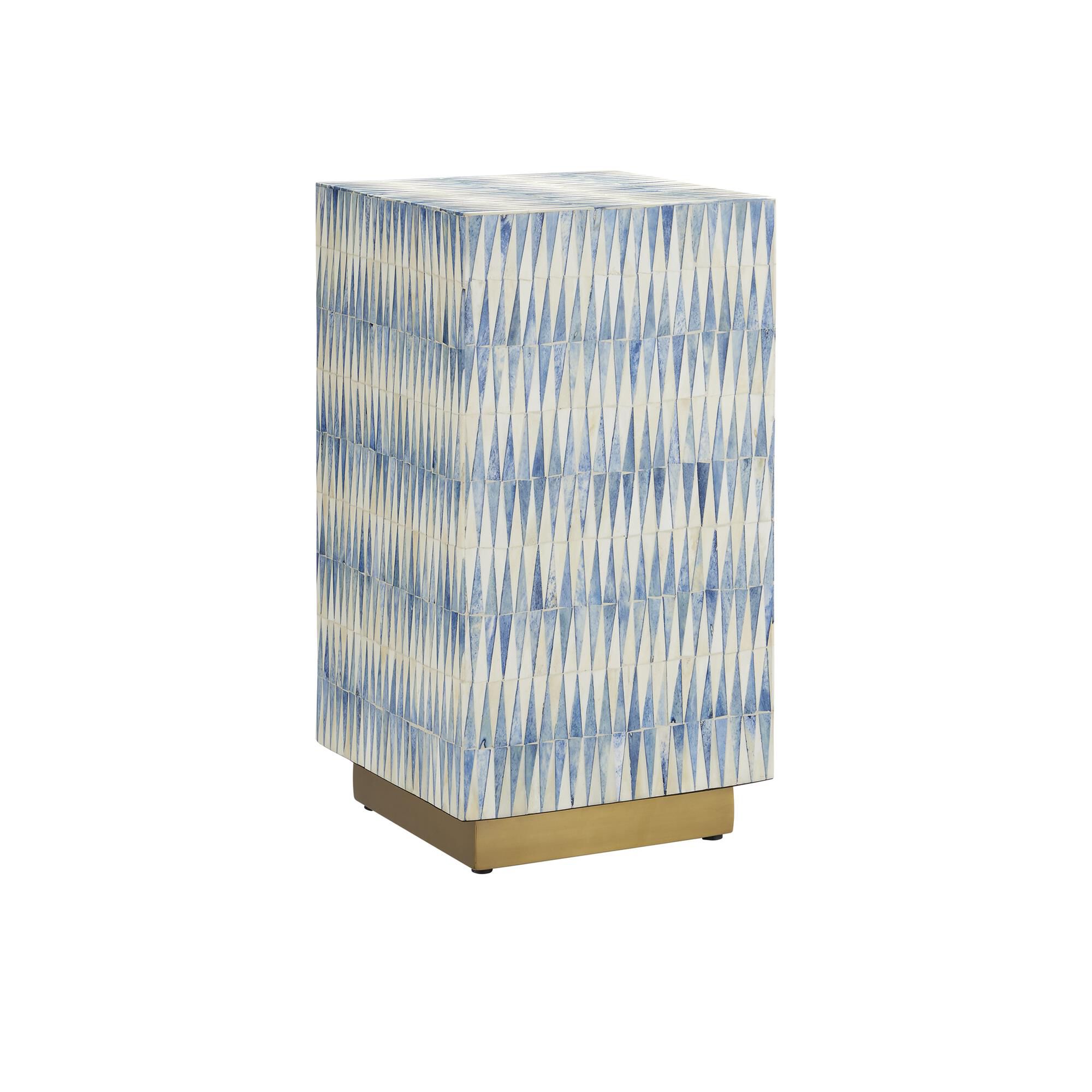 Shown in Blue/White/Brushed Brass finish