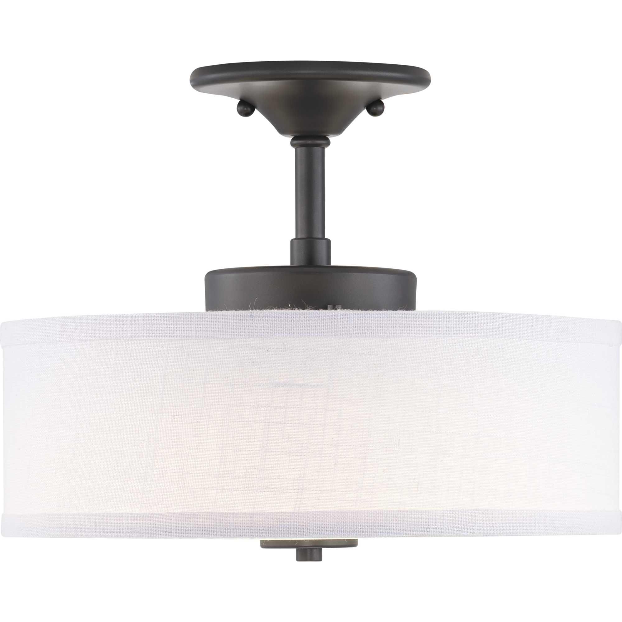 Inspire 13 Inch 1 Light LED Semi Flush Mount by Progress Lighting