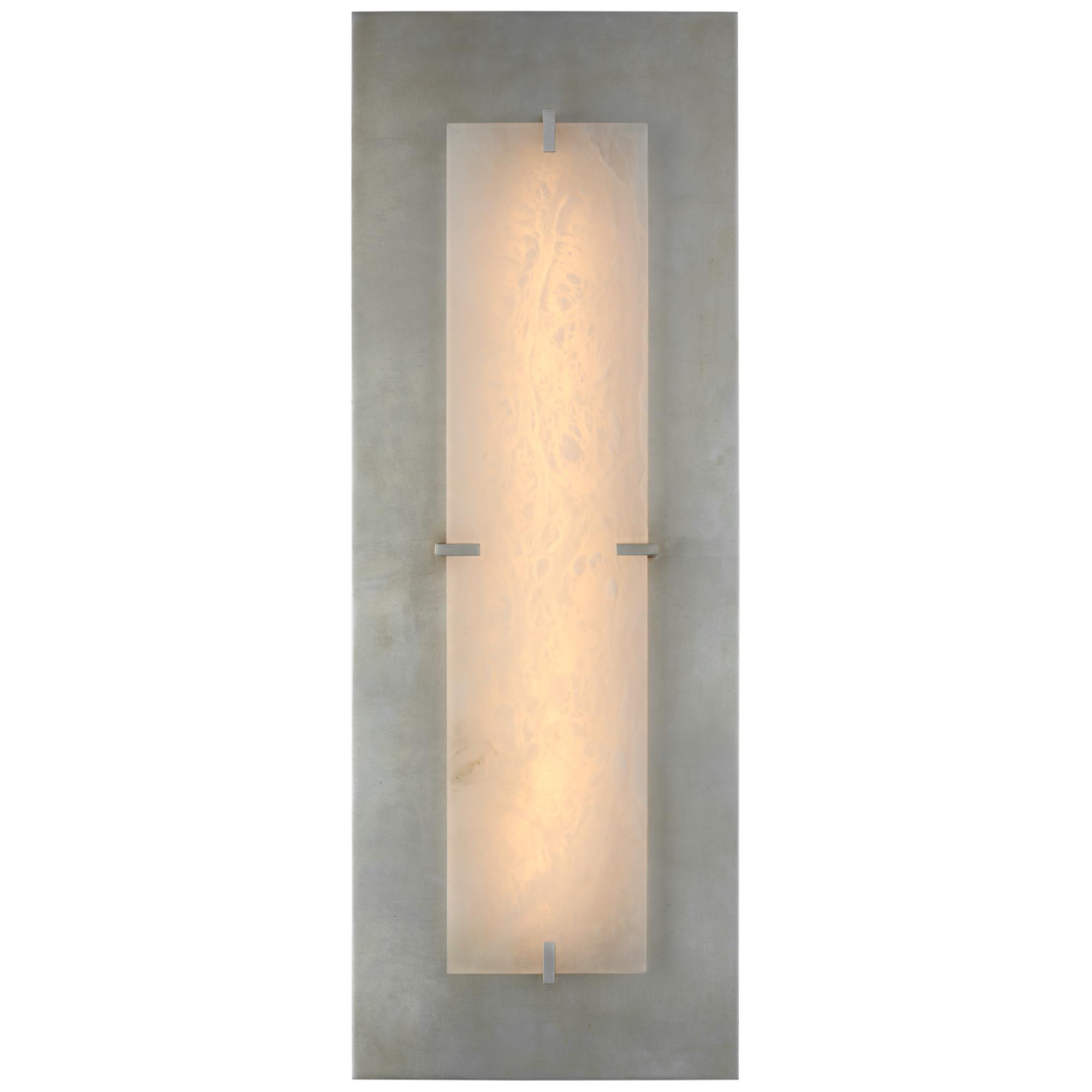 Shown in Burnished Silver Leaf And Alabaster finish and Alabaster shade