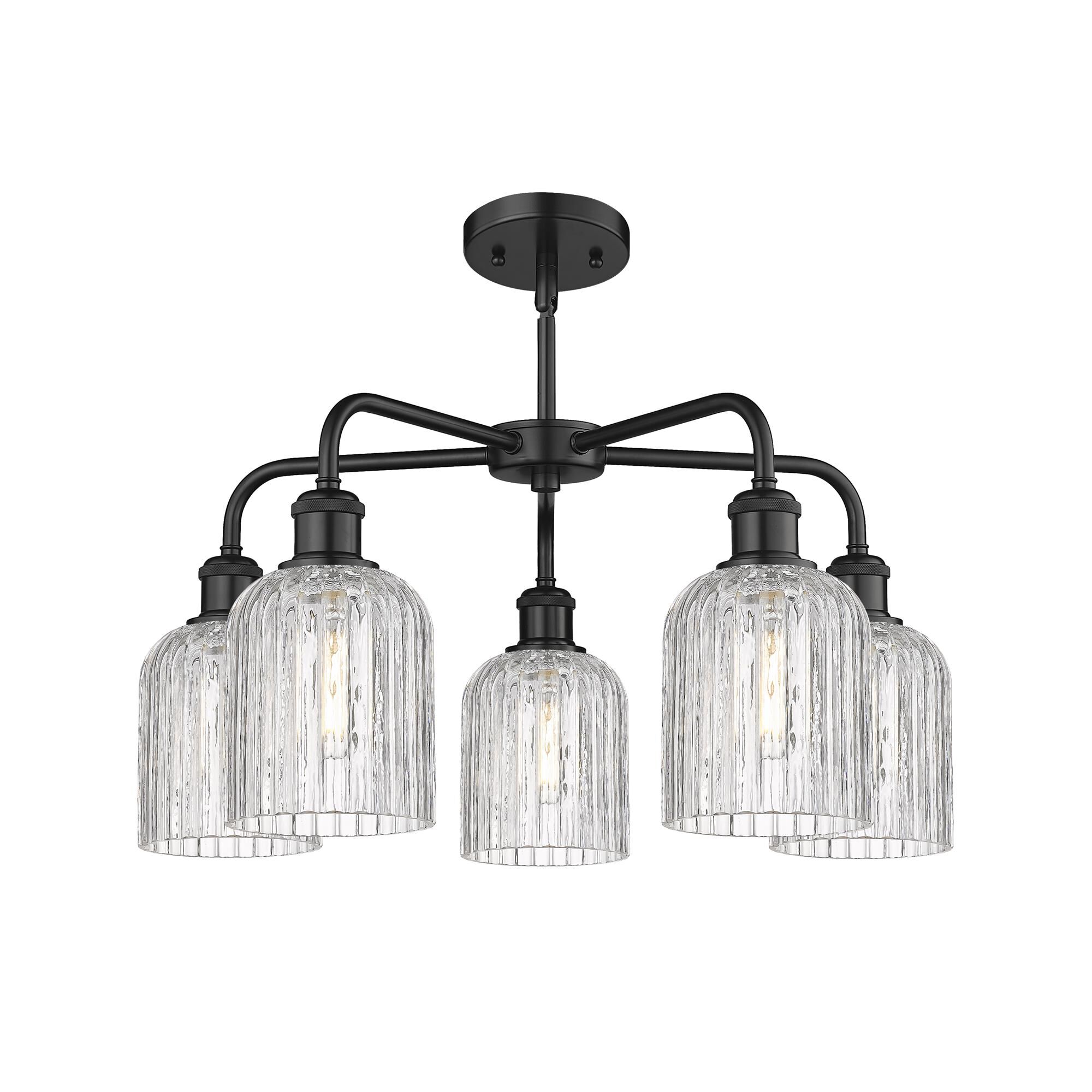 Shown in Matte Black finish and Clear glass