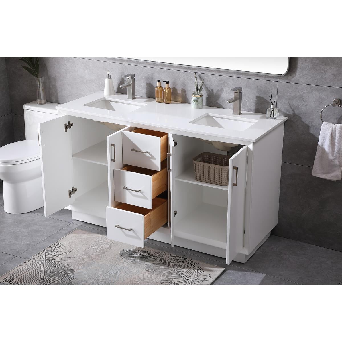 Hayes 60 Inch Bath Vanity by Elegant Decor