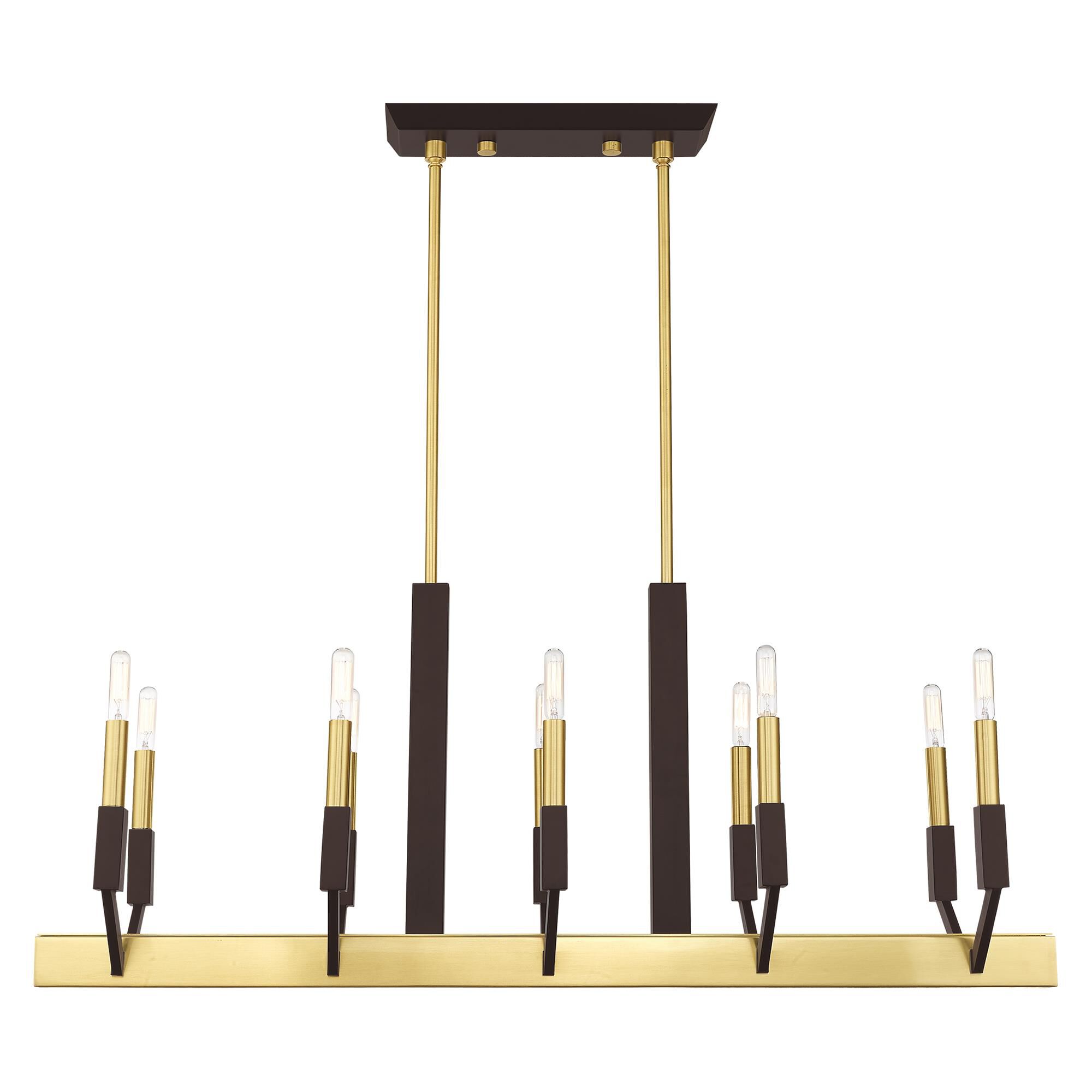 Shown in Satin Brass and Bronze finish