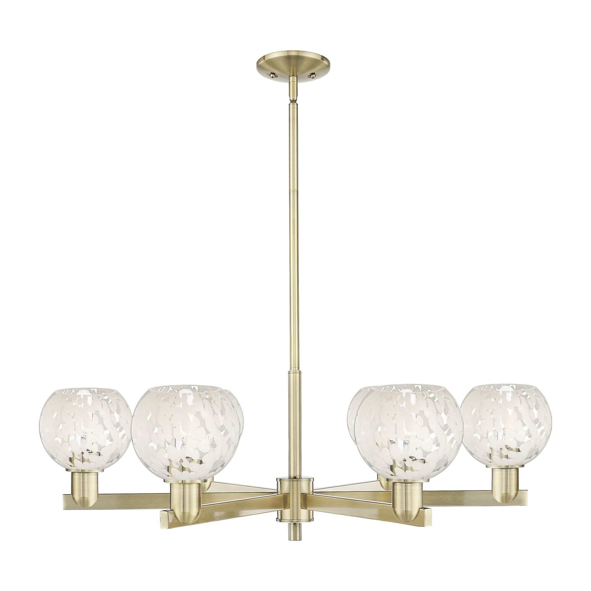 Bruno Marashlian White Mouchette 36 Inch Chandelier by Innovations Lighting