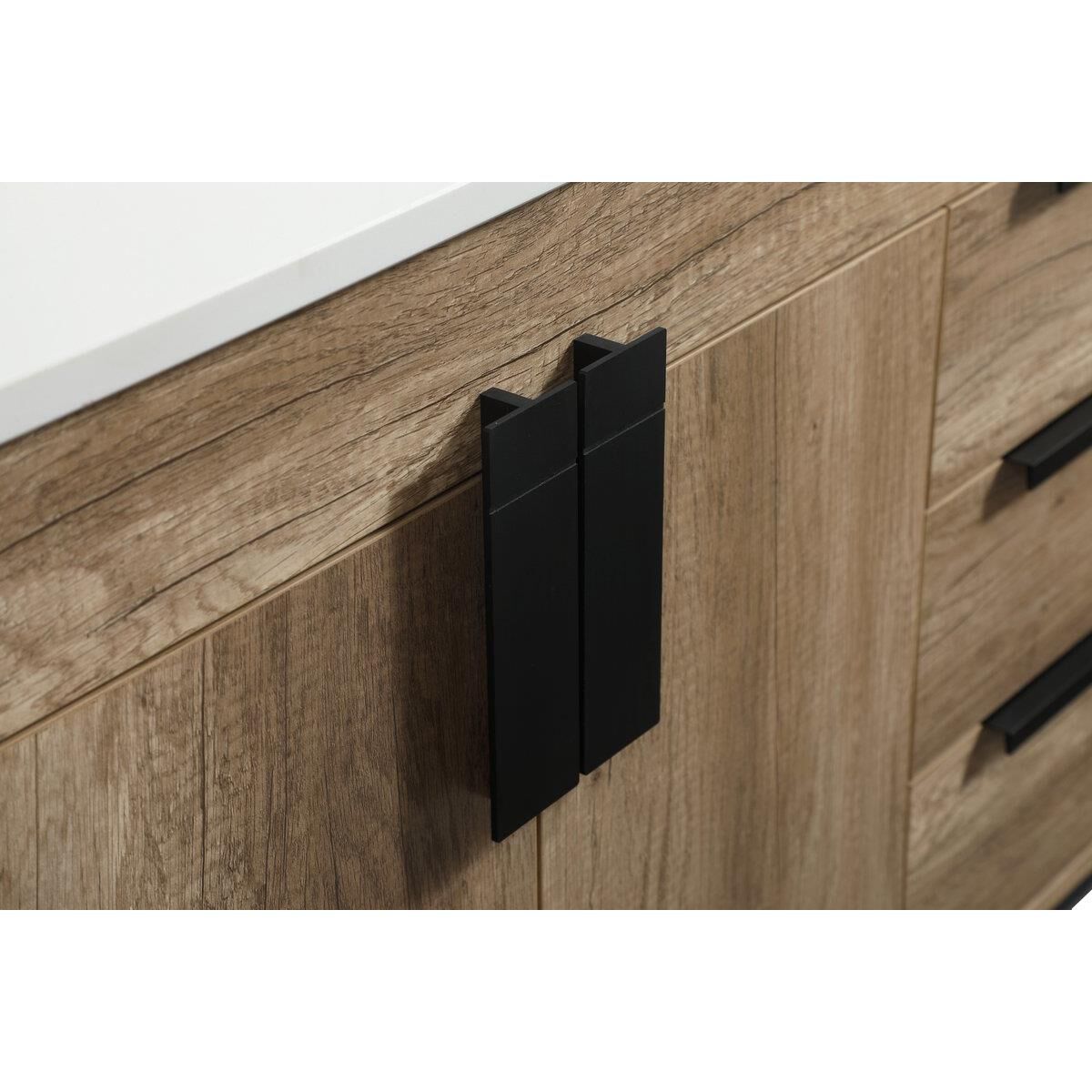 Shown in Natural Oak finish and Without Backsplash accent