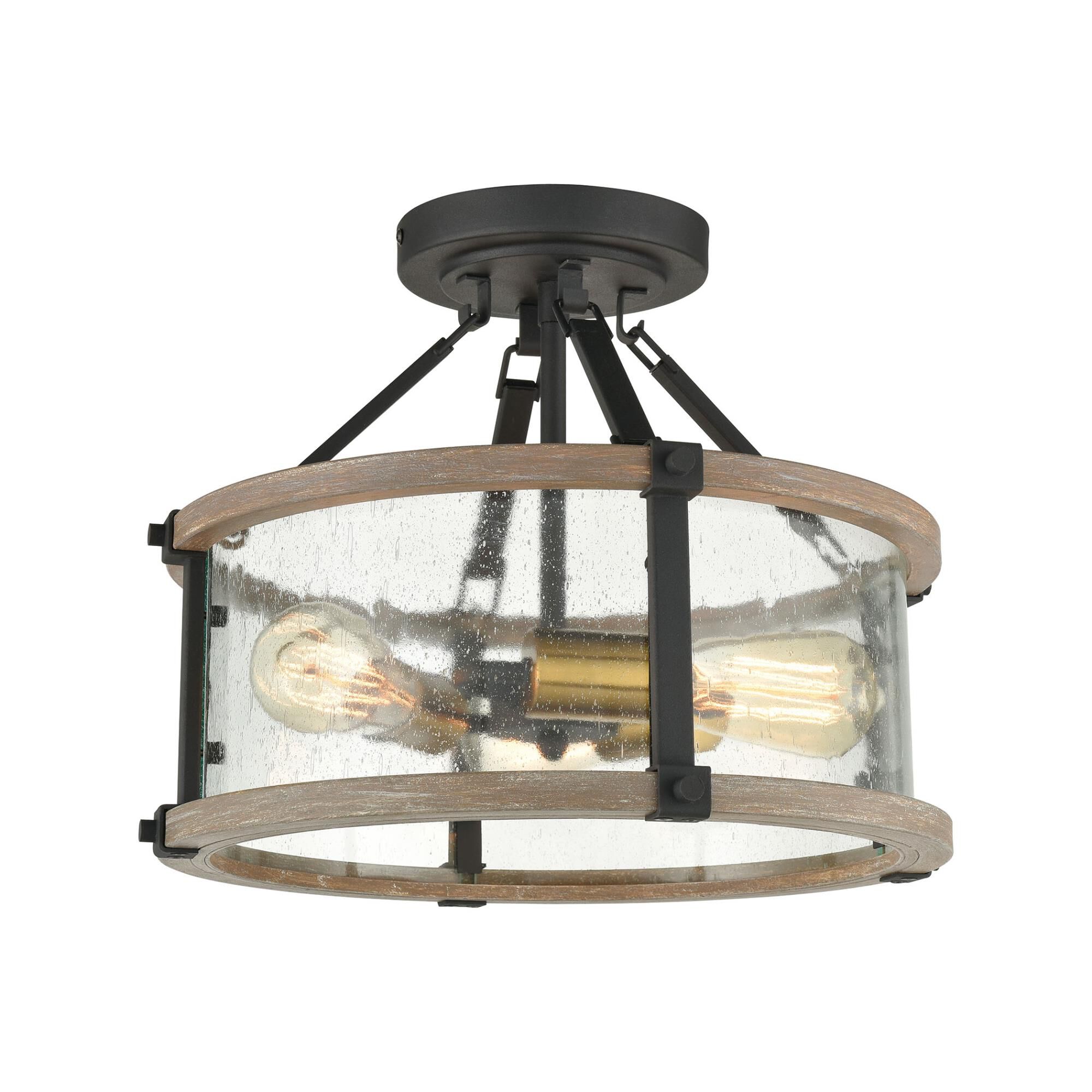 Geringer 15 Inch 3 Light Semi Flush Mount Capitol Lighting