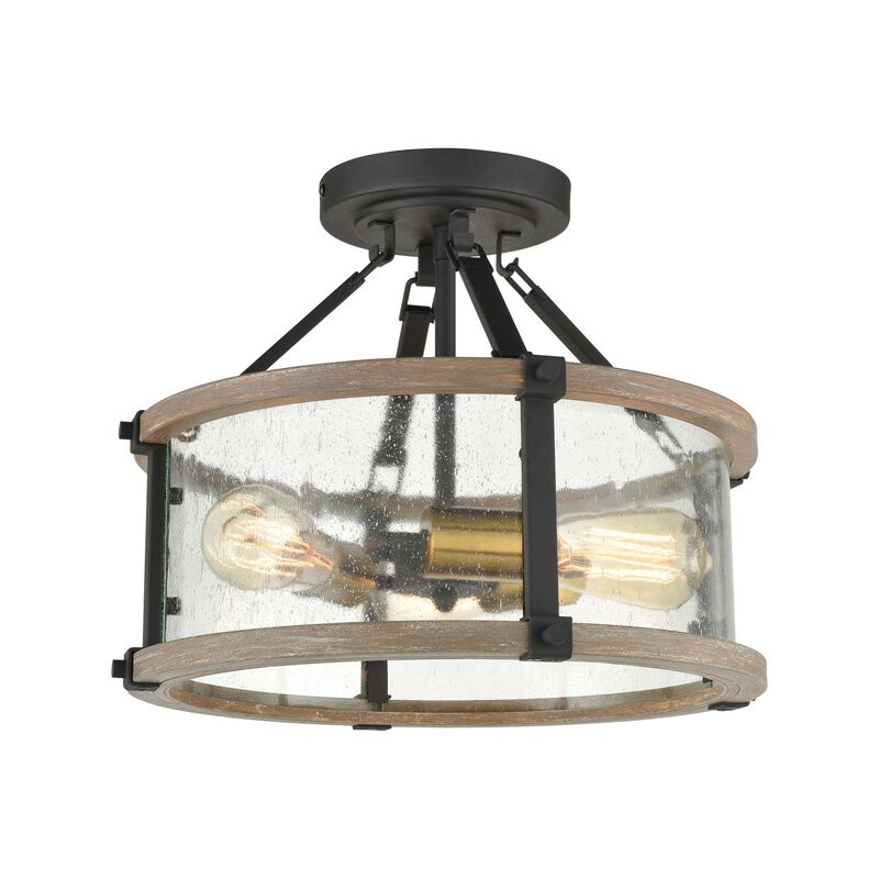 Geringer 15 Inch 3 Light Semi Flush Mount | Capitol Lighting
