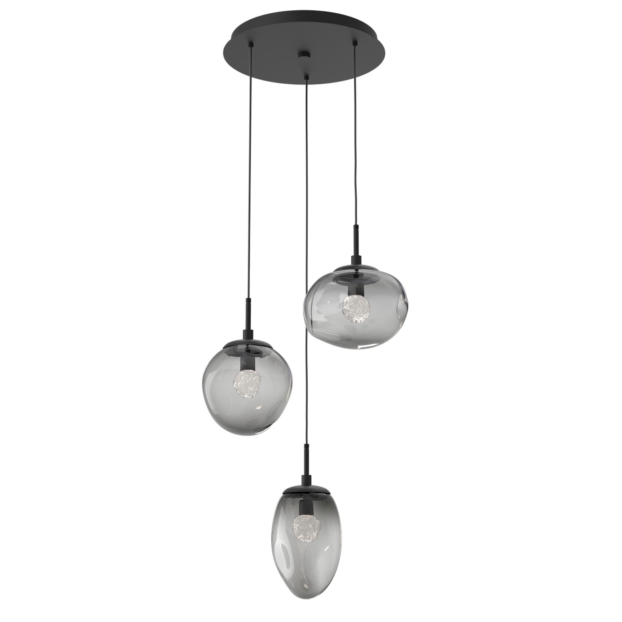 Shown in Matte Black finish and Floret Inner Smoke Outer glass