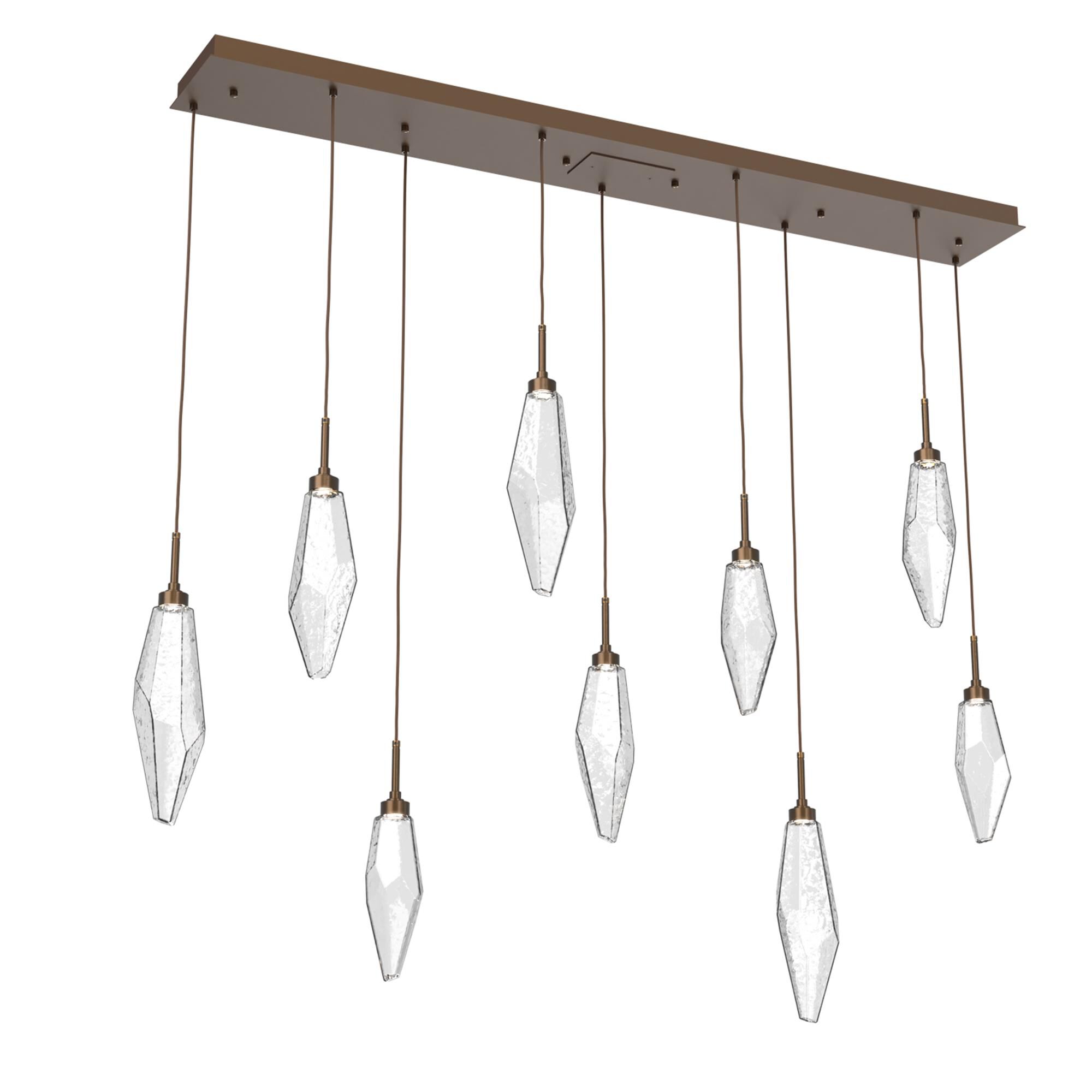 Shown in Flat Bronze finish and Chilled Clear glass