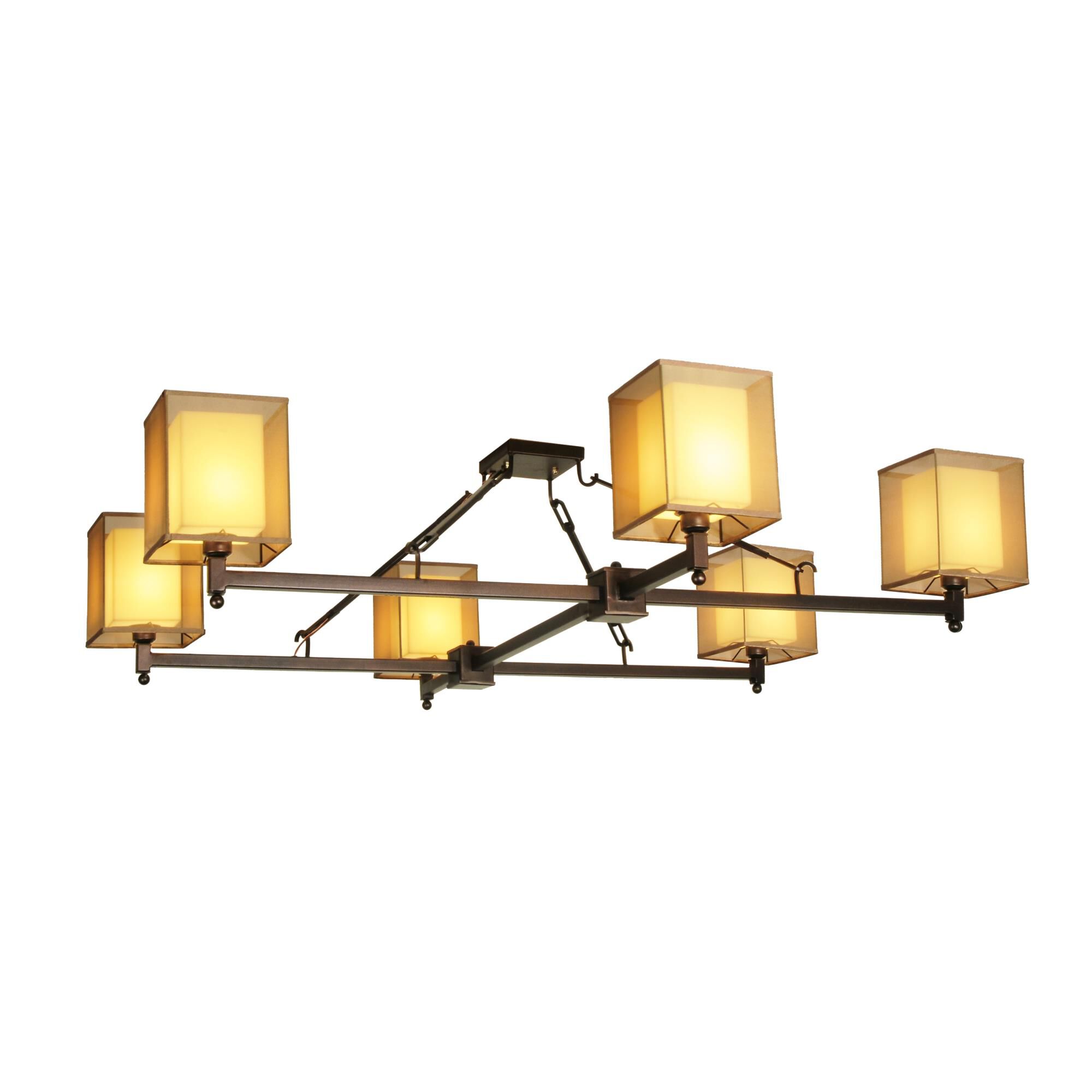 Horizon Bay 85 Inch 6 Light Semi Flush Mount by Meyda Lighting