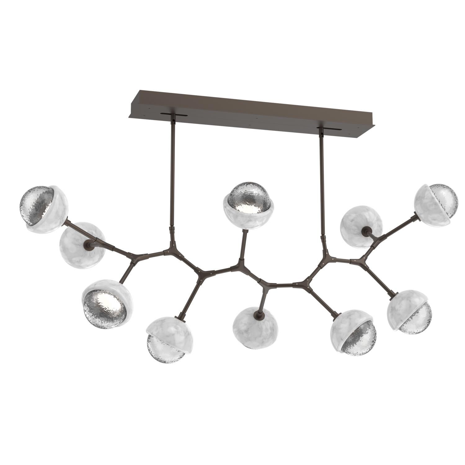 Levi Wilson Cabochon 56 Inch Linear Suspension Light by Hammerton Studio