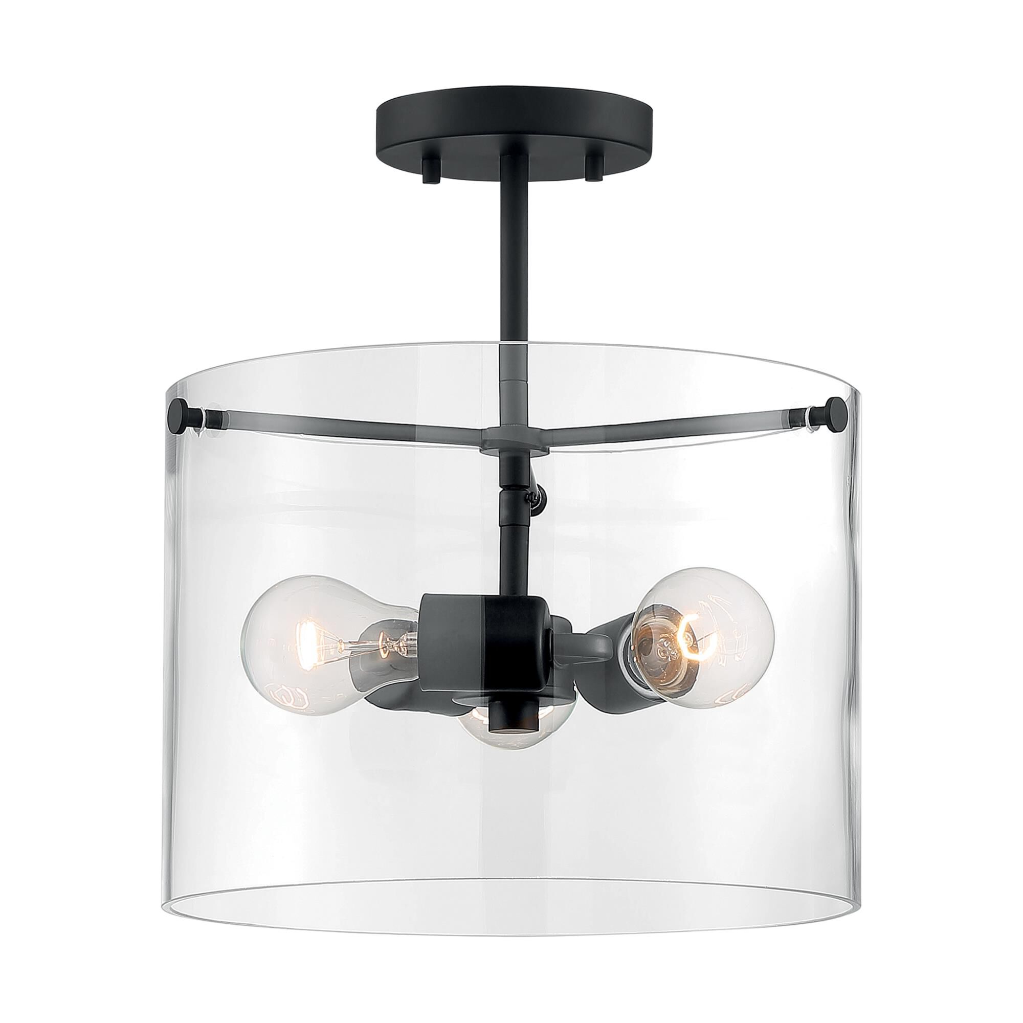 Sommerset 11 Inch 3 Light Semi Flush Mount by Nuvo Lighting