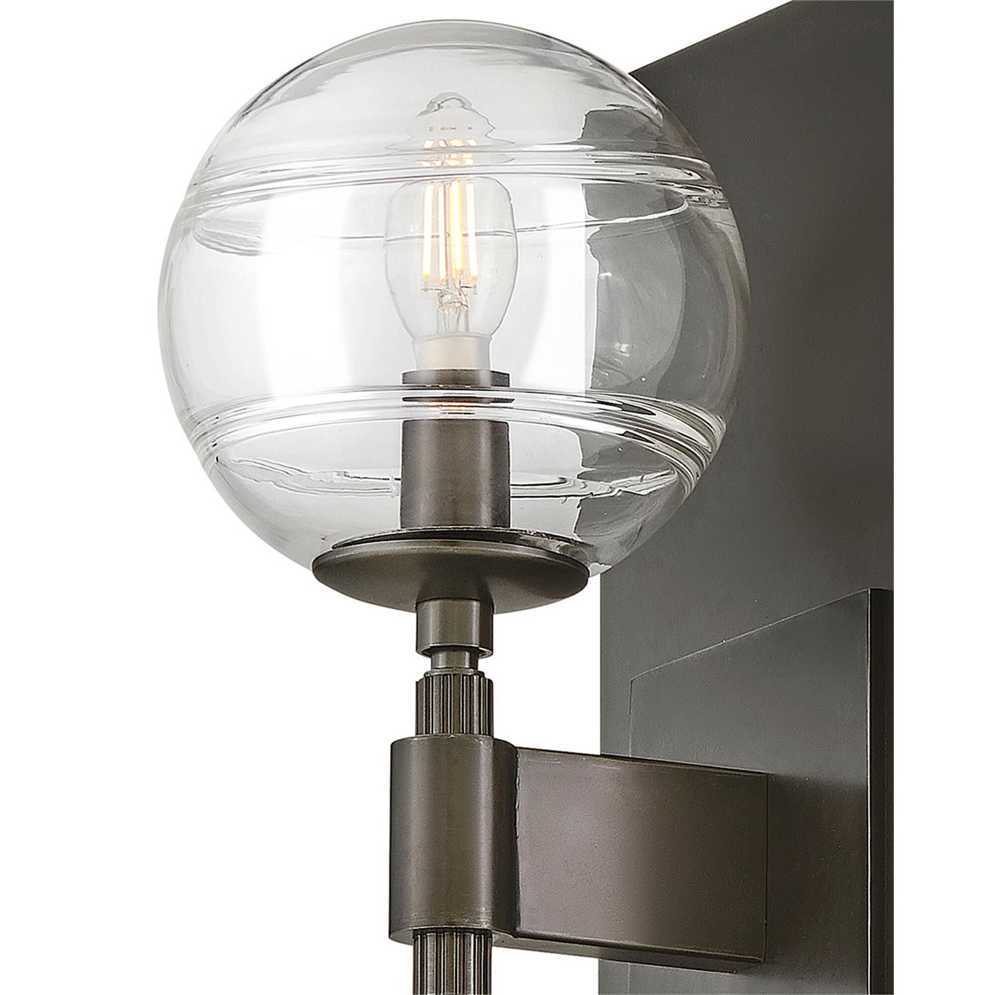Shown in Black Oxide finish and Multi-Colored Swirl glass