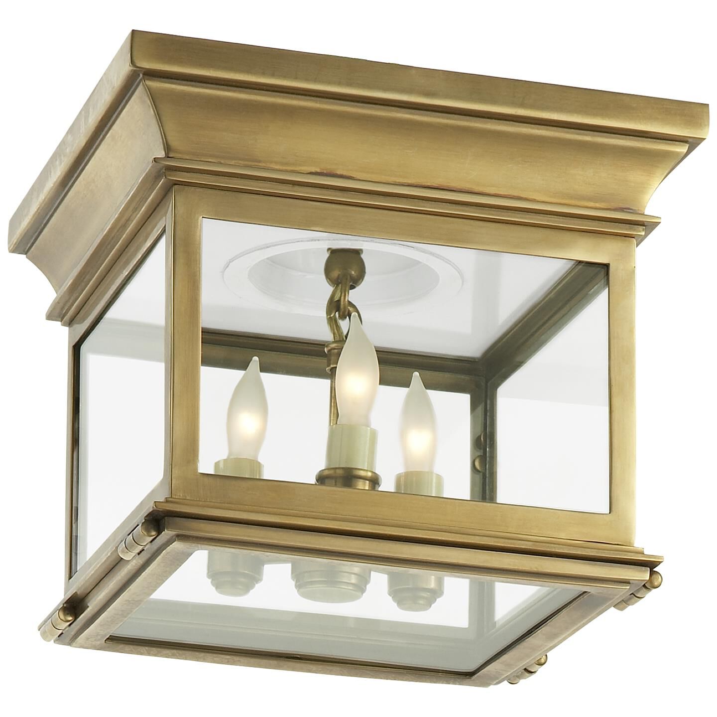 Chapman & Myers Club 9 Inch 3 Light Flush Mount by Visual Comfort Signature Collection