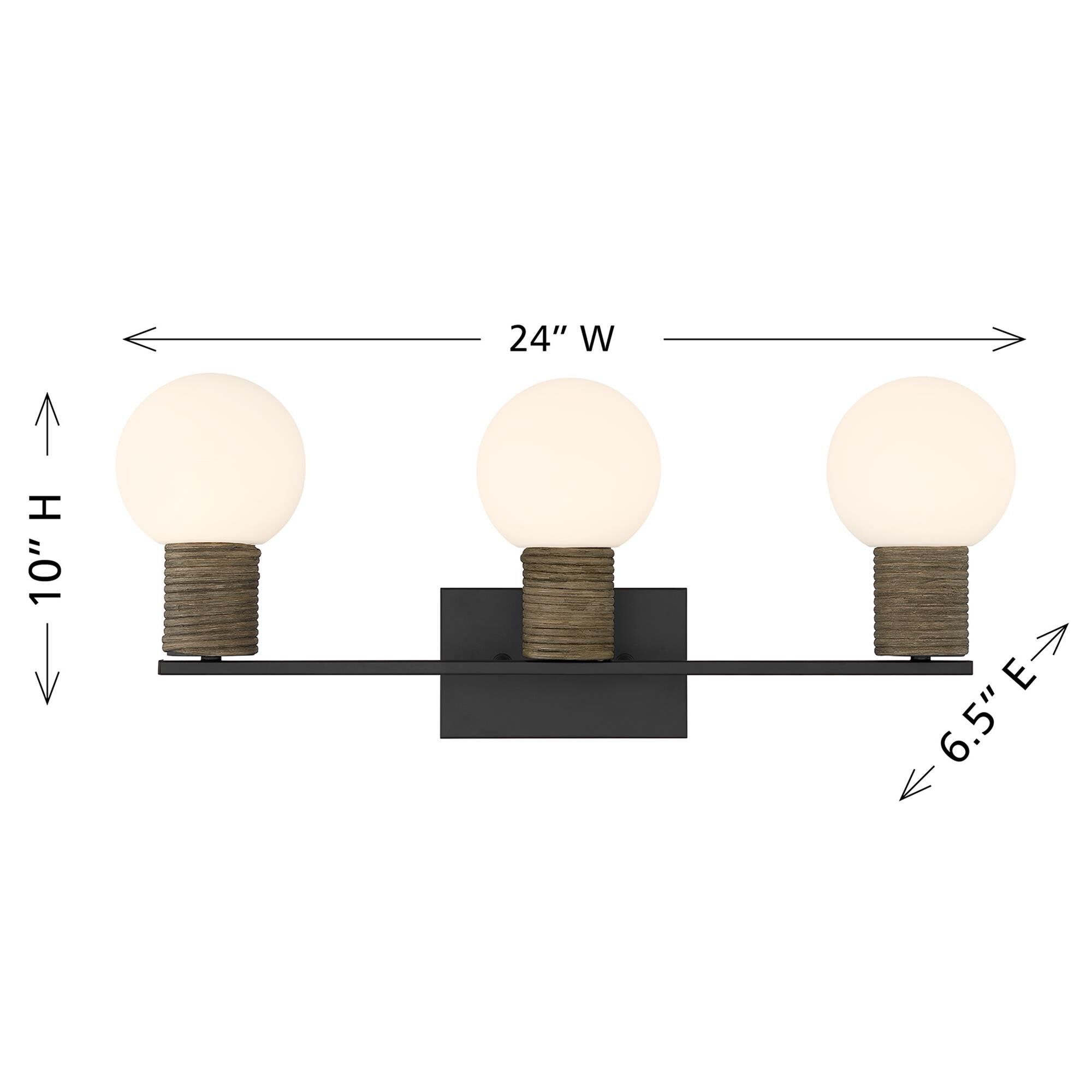 Jarrell 24 Inch 3 Light Bath Vanity Light,