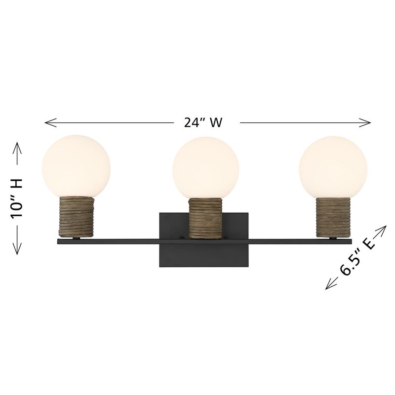 Jarrell 24 Inch 3 Light Bath Vanity Light by Savoy House