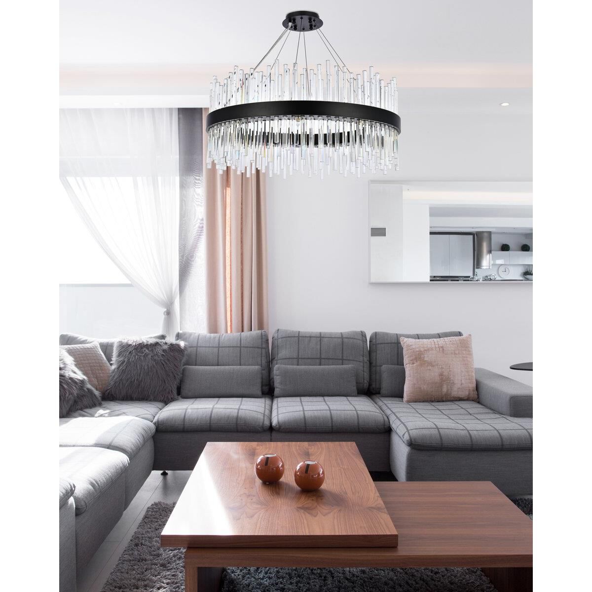 Dallas 32 Inch Large Pendant by Elegant Lighting