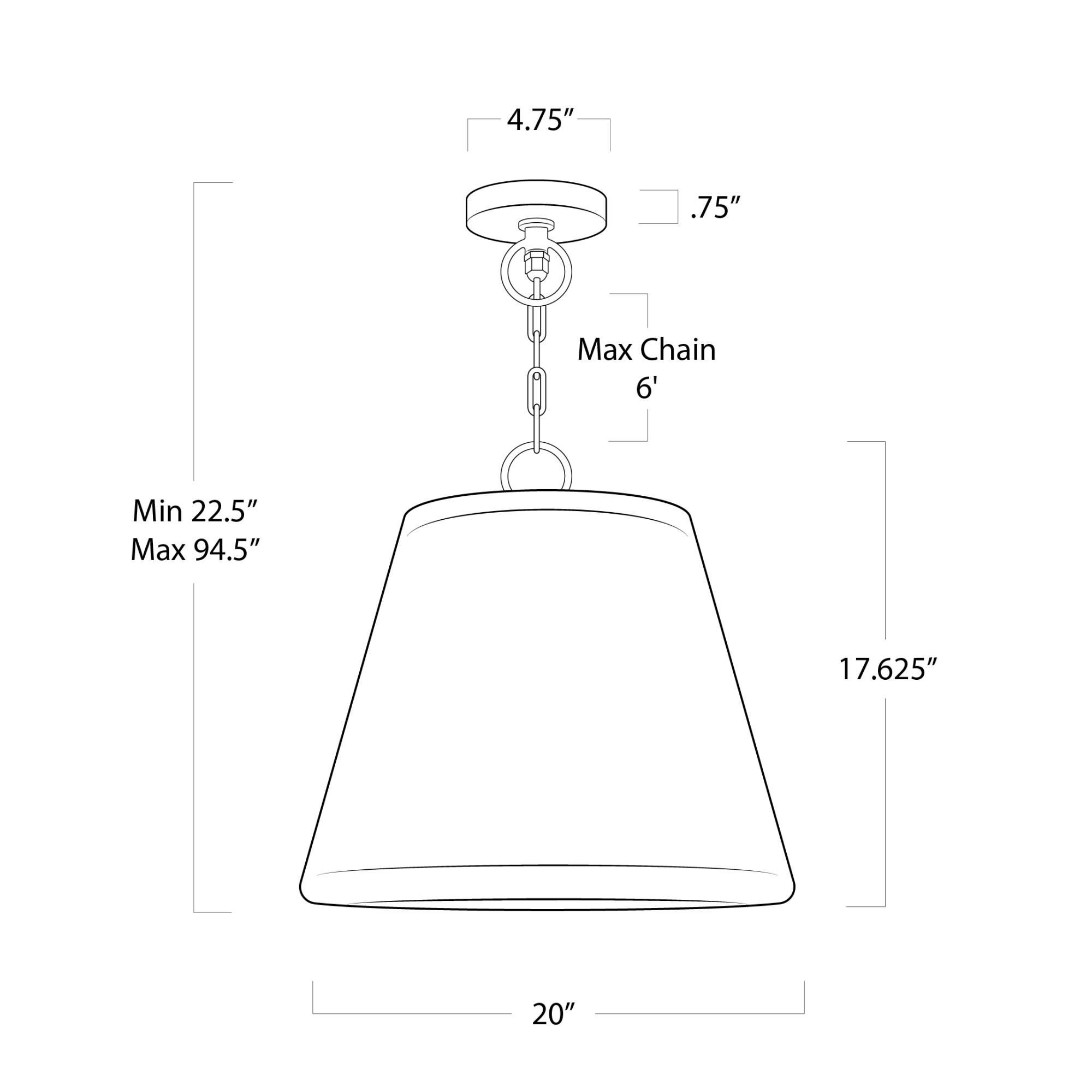 Augustine 19 Inch Large Pendant by Regina Andrew