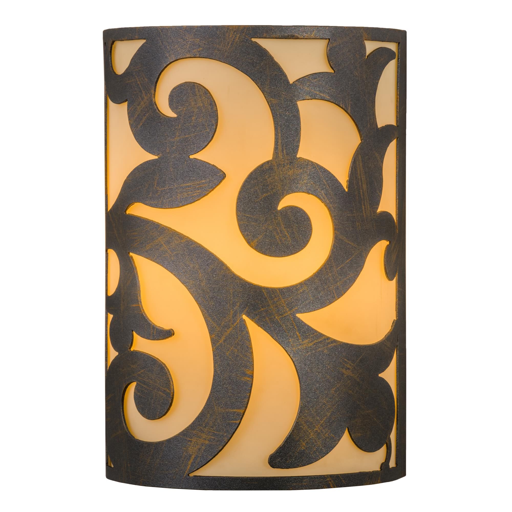 Shown in French Bronzed Finish finish and Beige glass