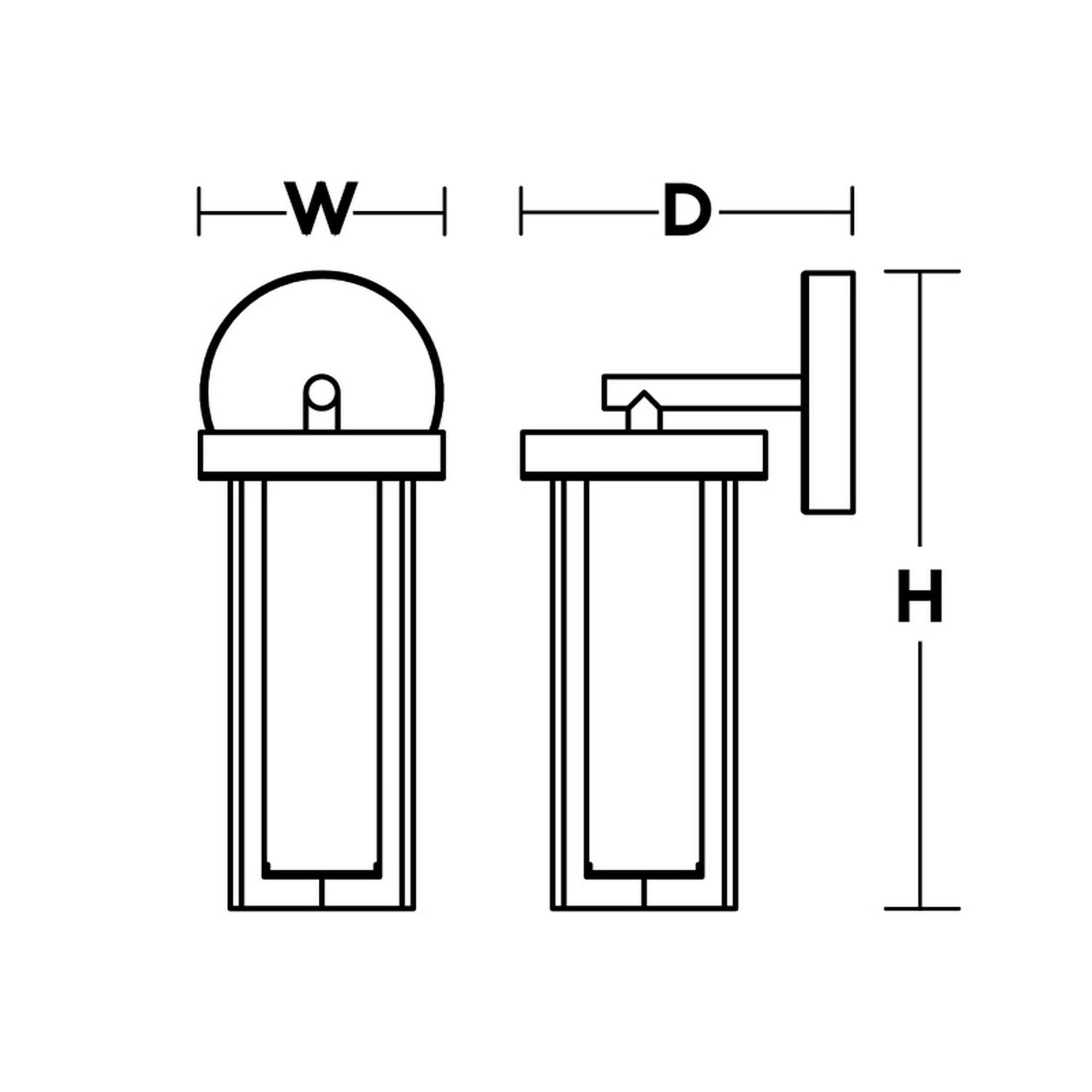 Shown in Black finish and Seeded glass