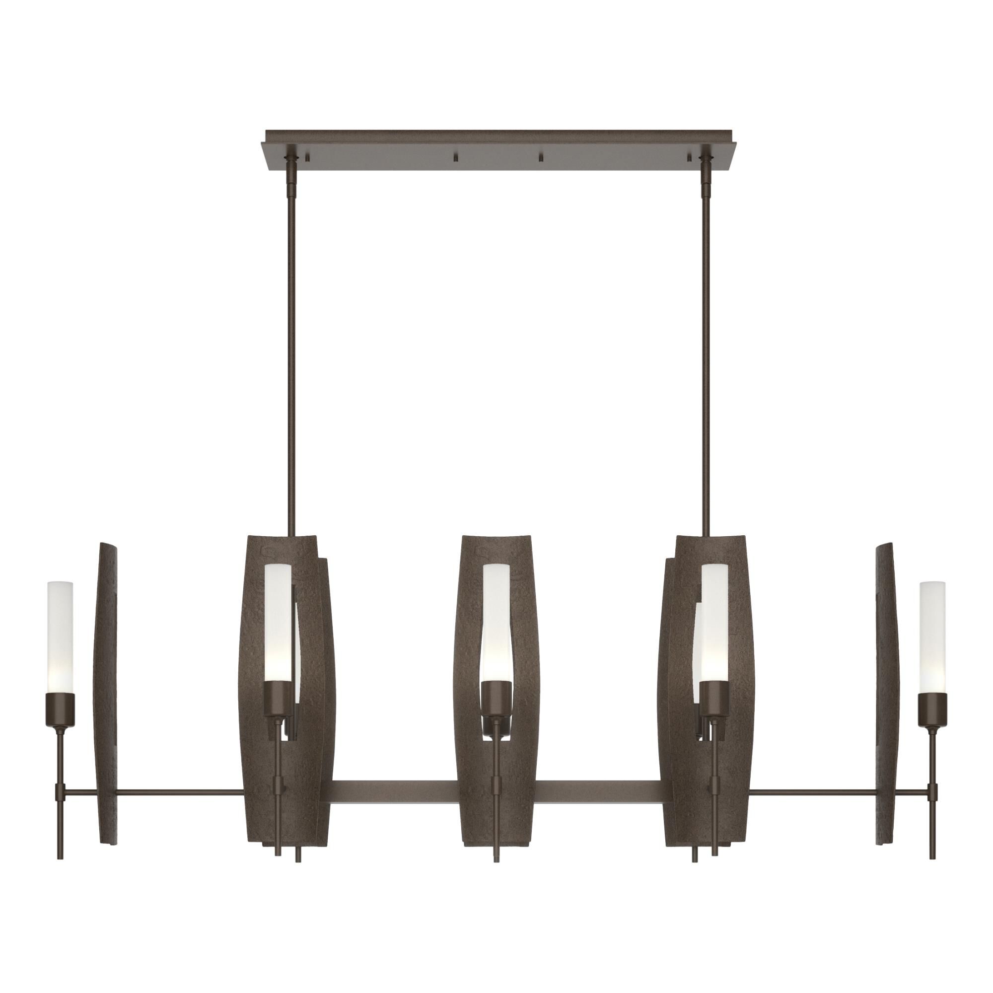 Shown in Bronze finish and Frosted glass