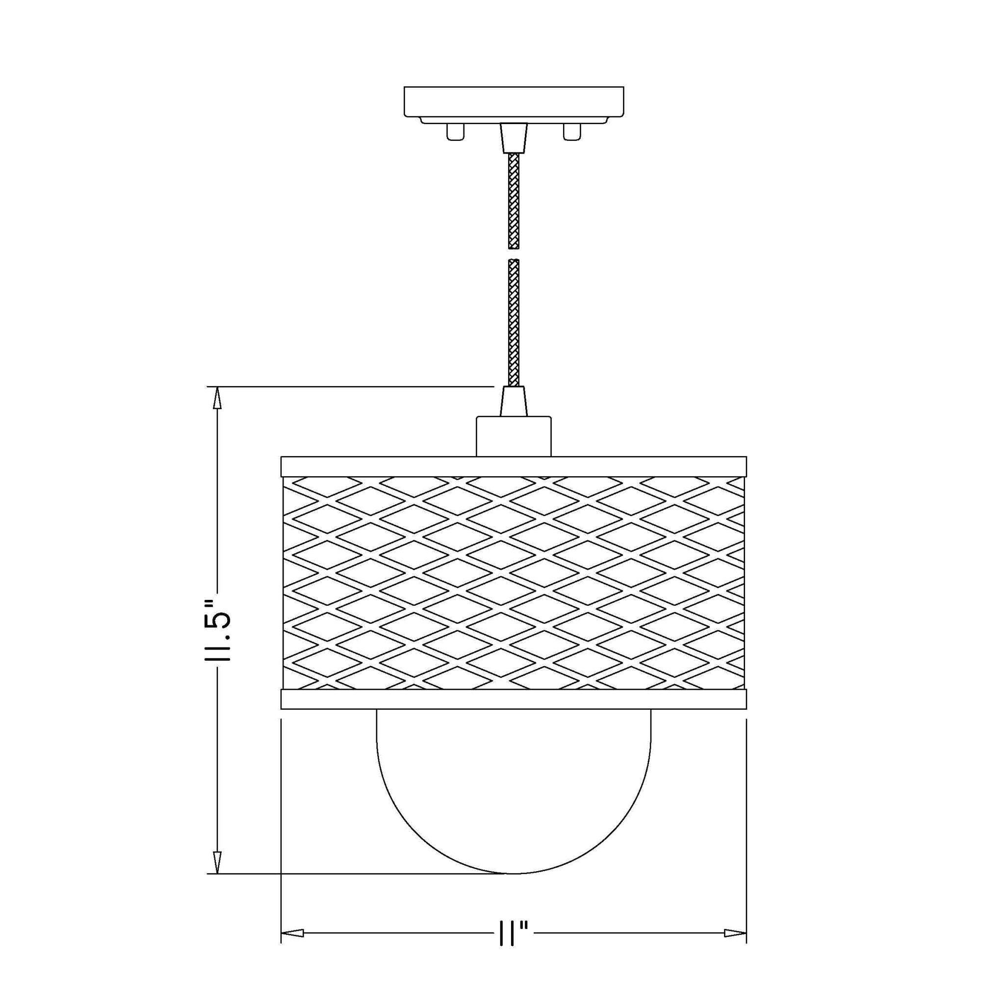 Z-Lite Kipton 11 Inch Mini Pendant
