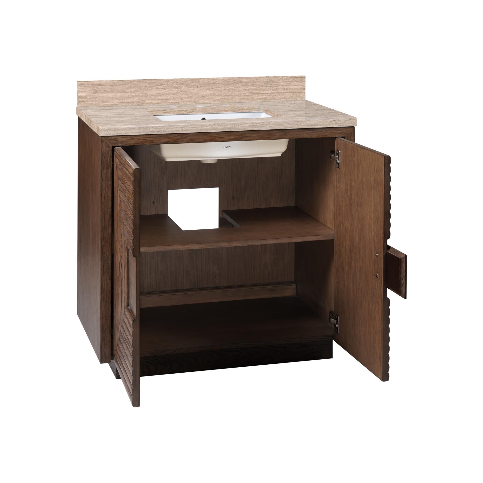 Shown in Cocoa, Natural, White finish