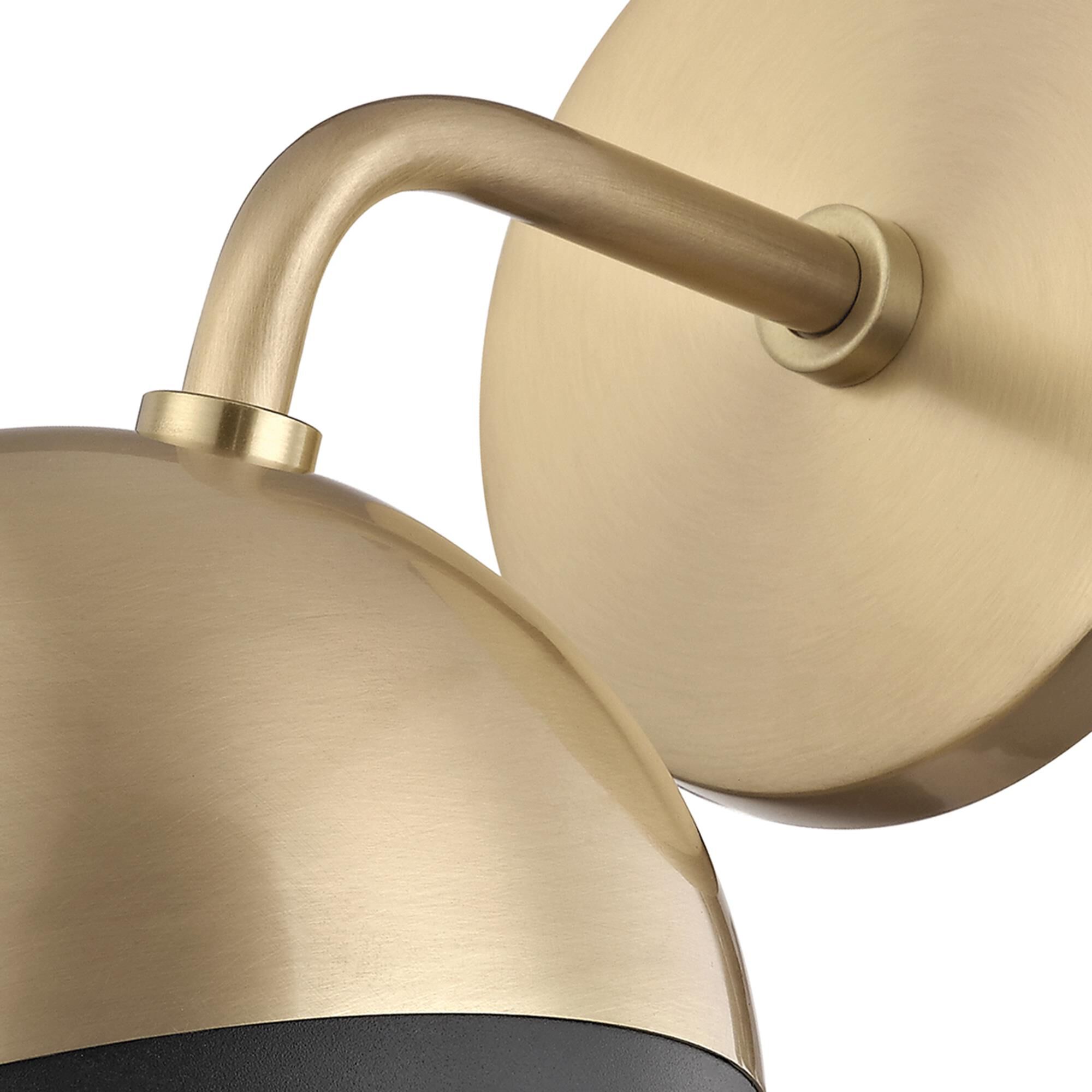 Shown in Aged Brass finish and Black accent