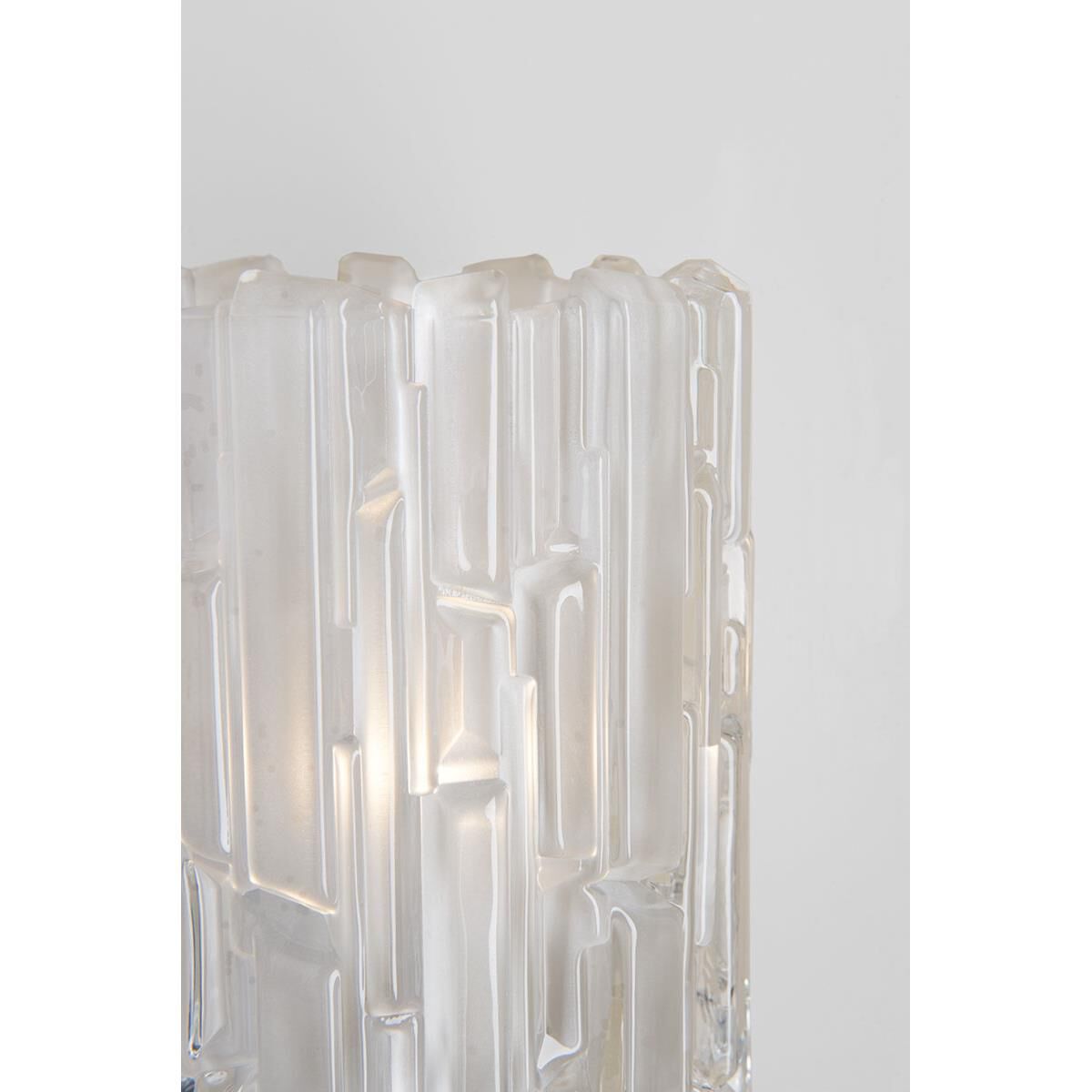 Shown in Polished Chrome finish and Clear glass