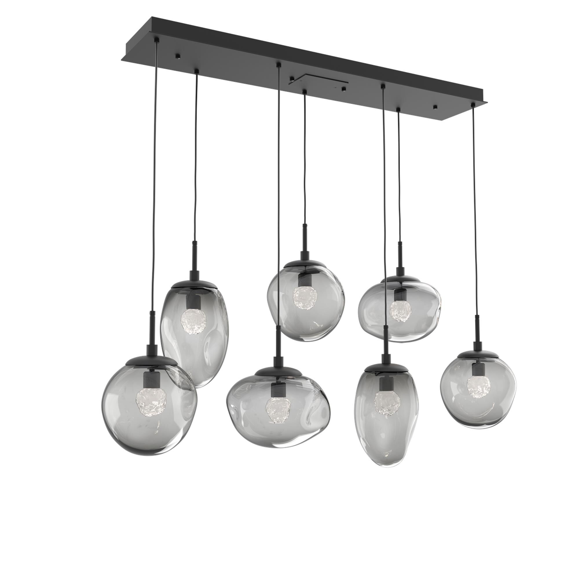Shown in Matte Black finish and Floret Inner Smoke Outer glass