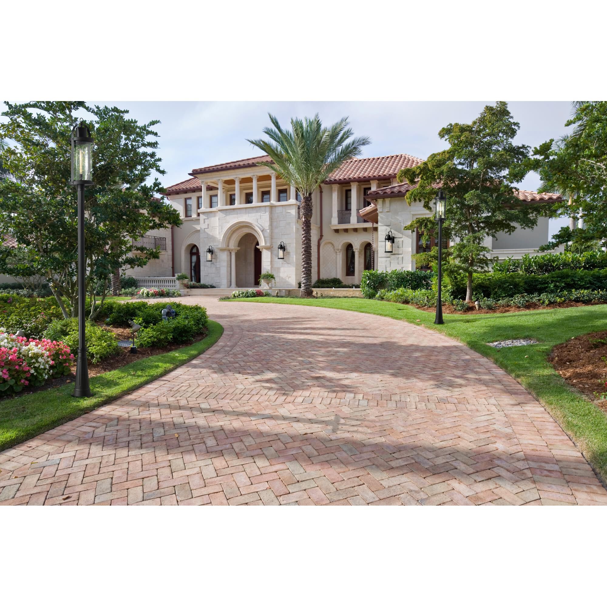 Shown in Black finish and Glass shade