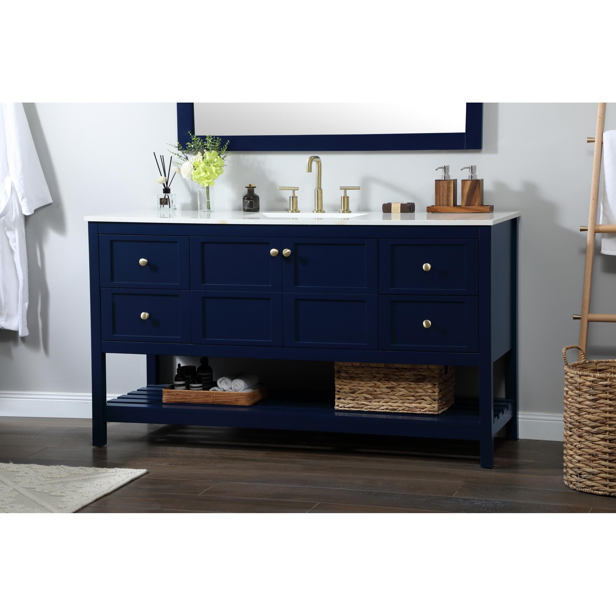 Shown in Blue finish