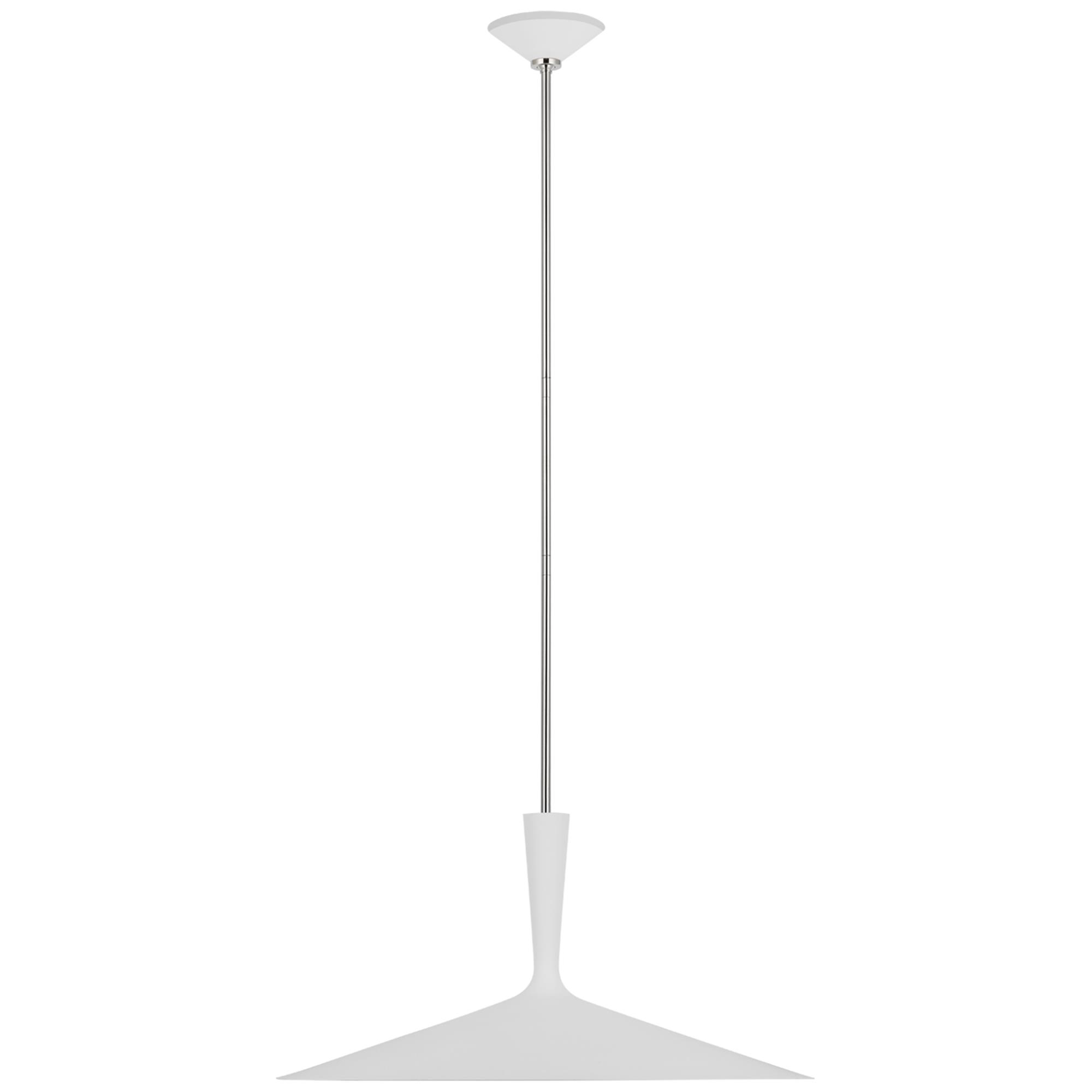 Shown in Matte White and Polished Nickel finish