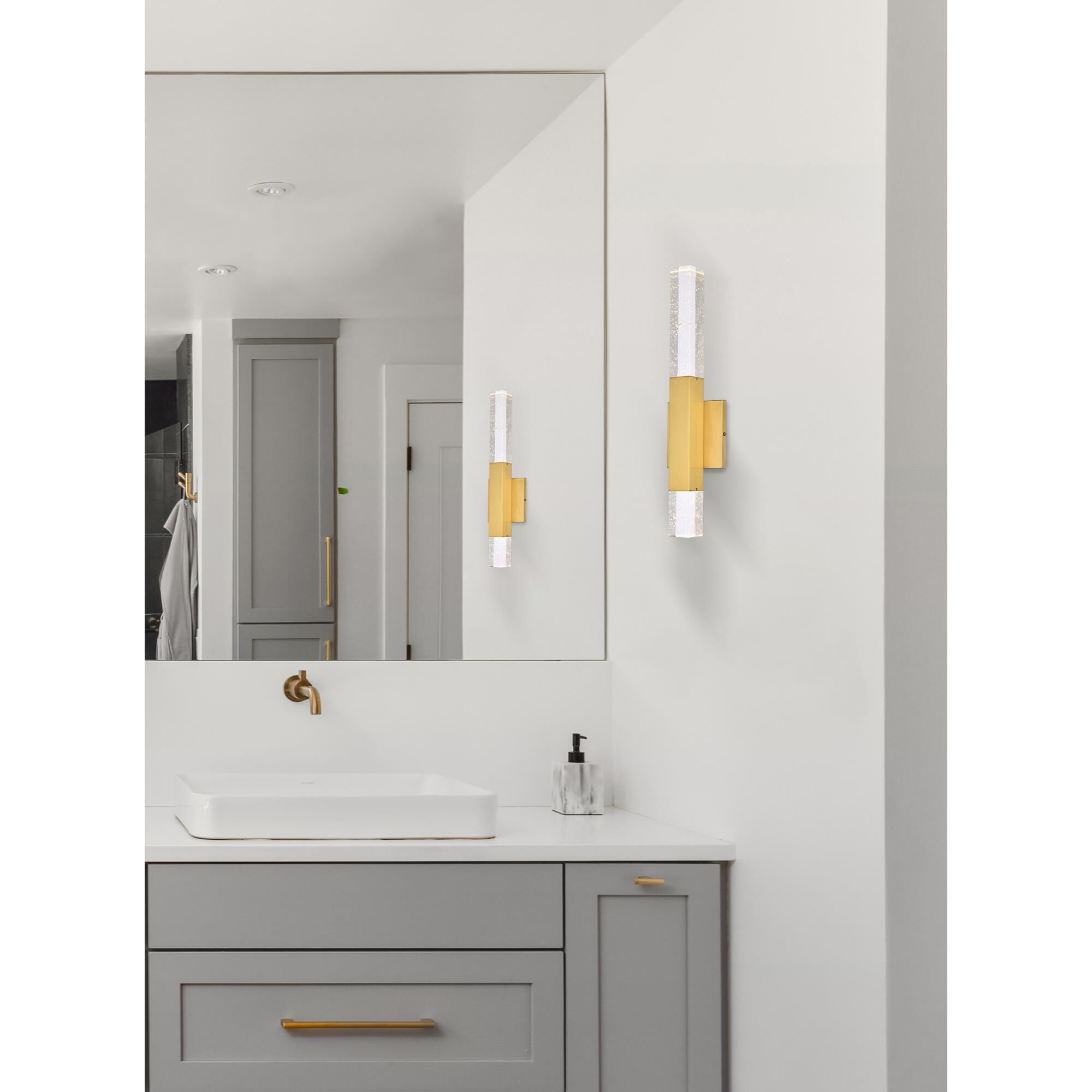 Shown in Gold finish and Clear Royal Cut crystal