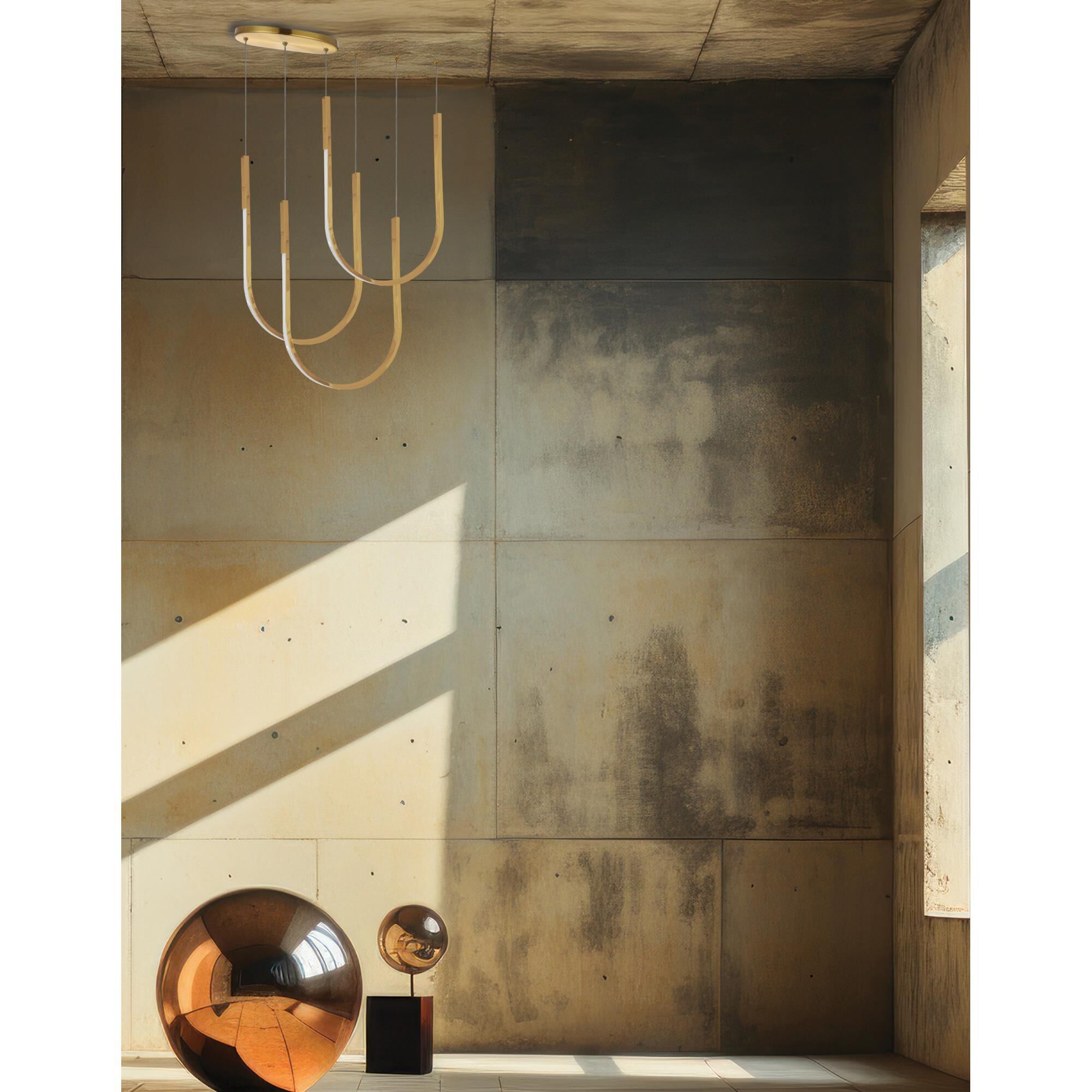 Shown in Aged Brass finish and White shade