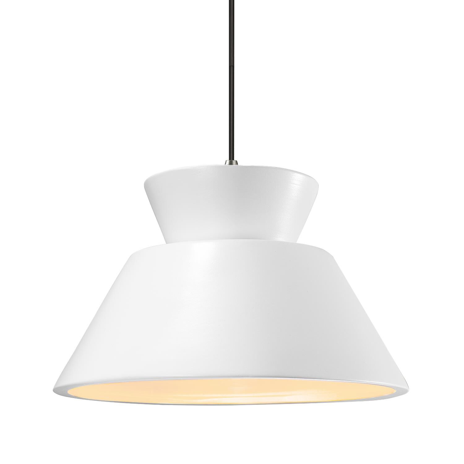Shown in Polished Chrome finish and Gloss White shade