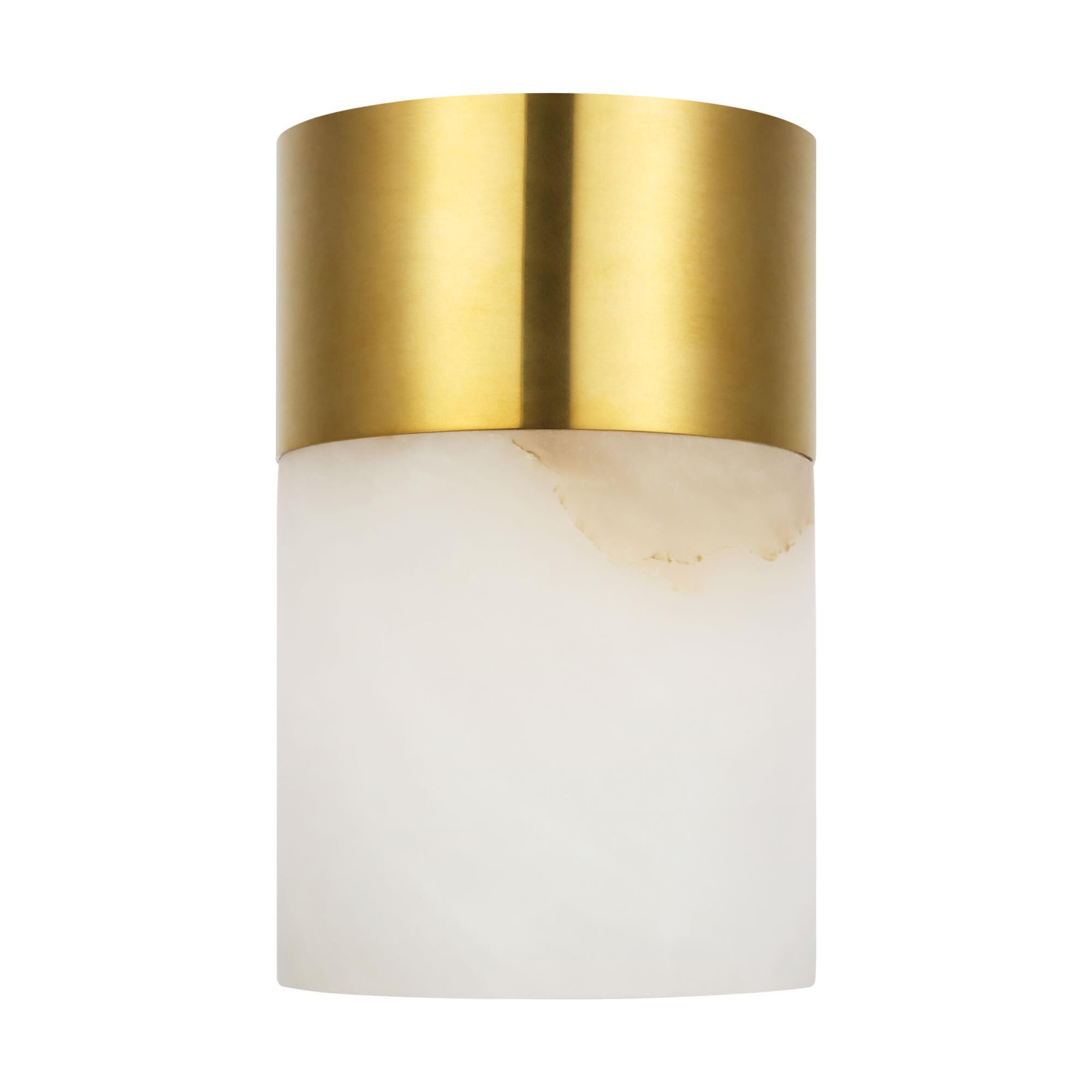Shown in Hand Rubbed Antique Brass finish and Alabaster shade